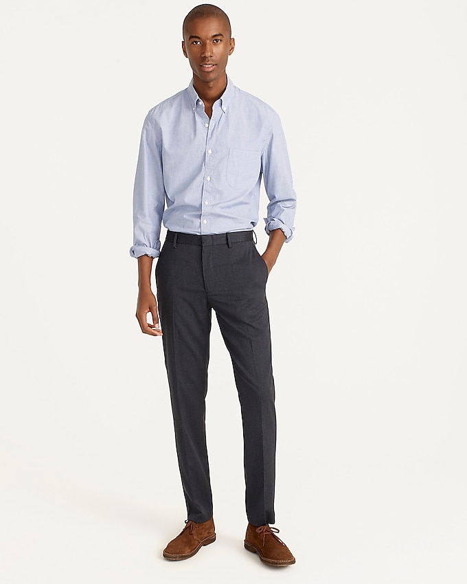 j.crew: bowery slim-fit dress pant in oxford for men, right side, view zoomed
