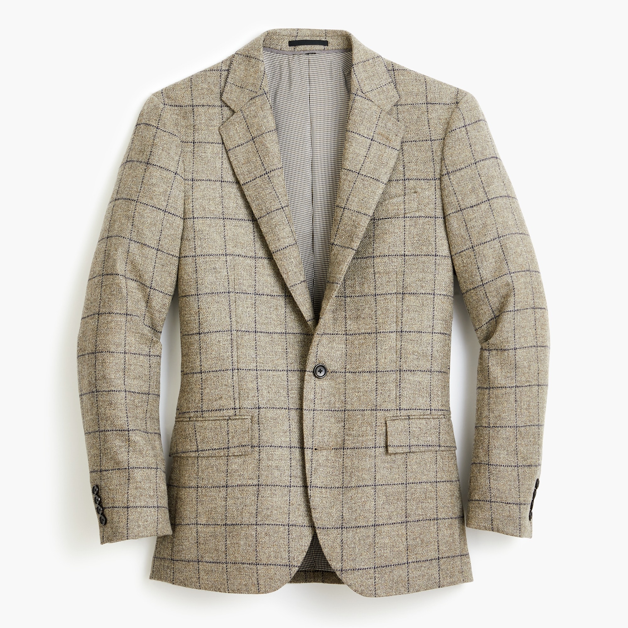 トップス ludlow Ludlow Classic-fit Suit Jacket In Scottish Windowpane Wool For Men