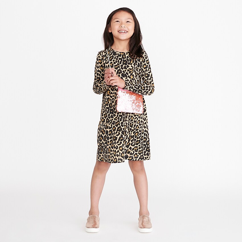 Girls’ leopard-print dress