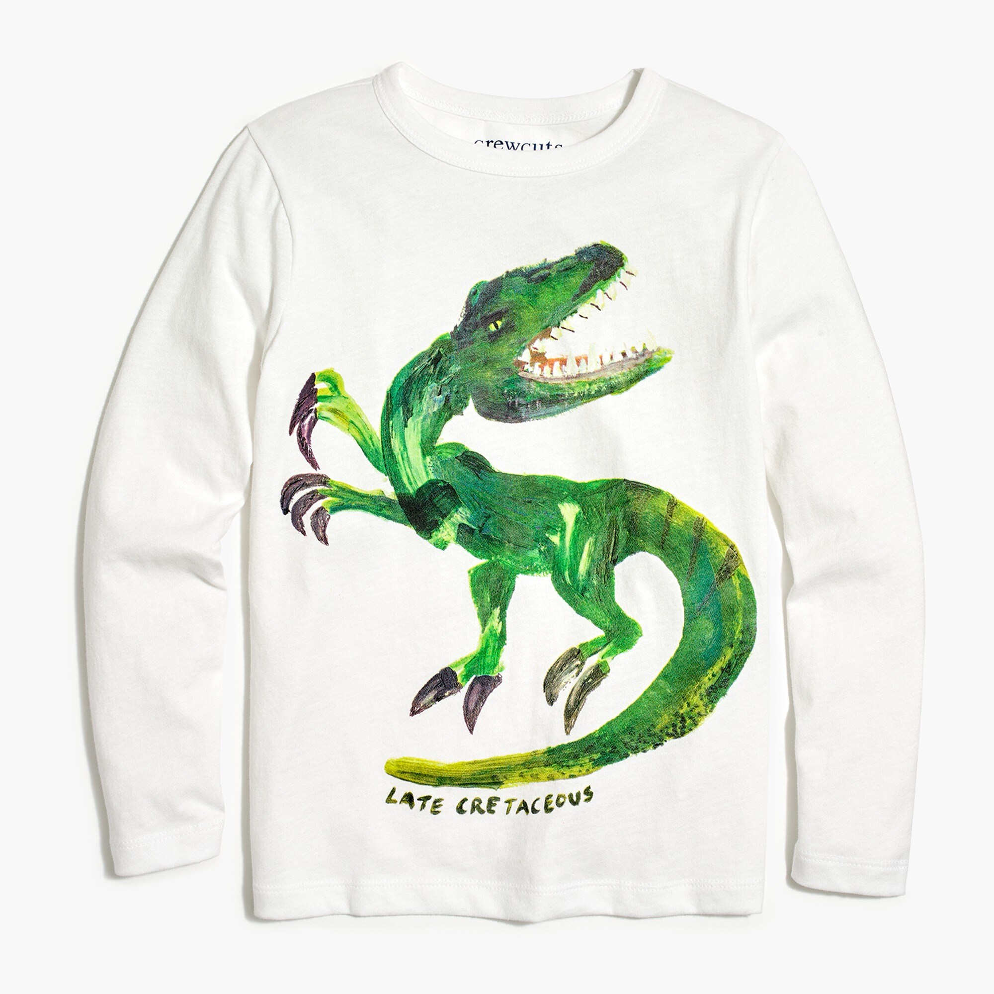 Boys' long-sleeve dinosaur graphic tee