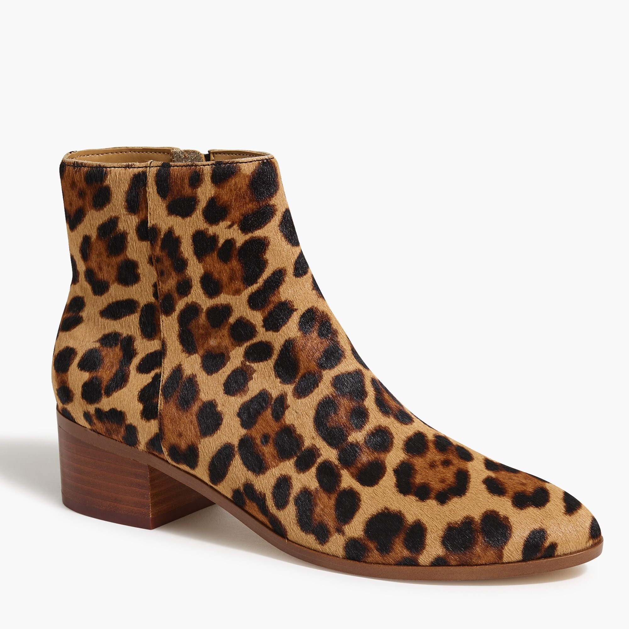 walker calf hair ankle boots for women