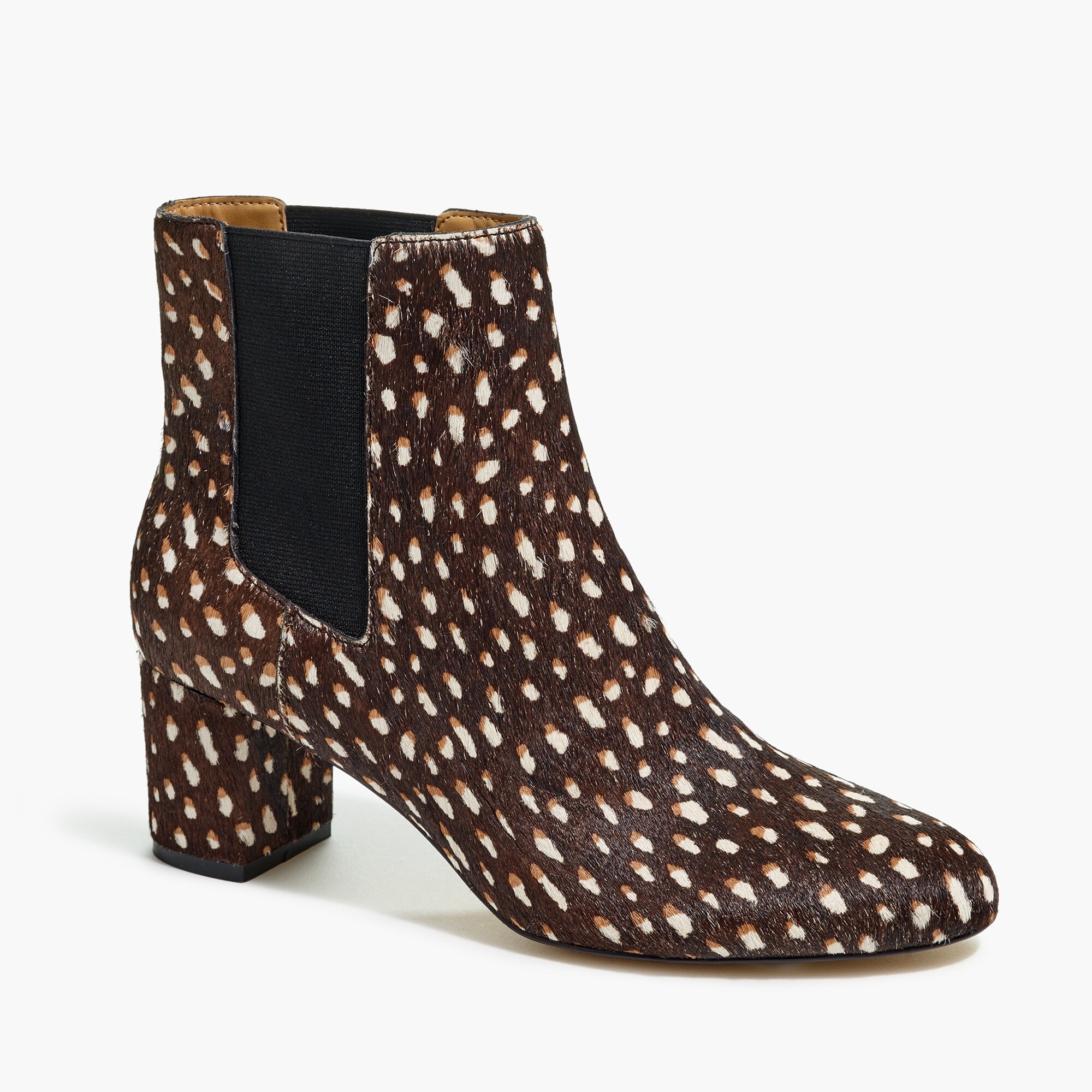 Calf hair heeled Chelsea boots