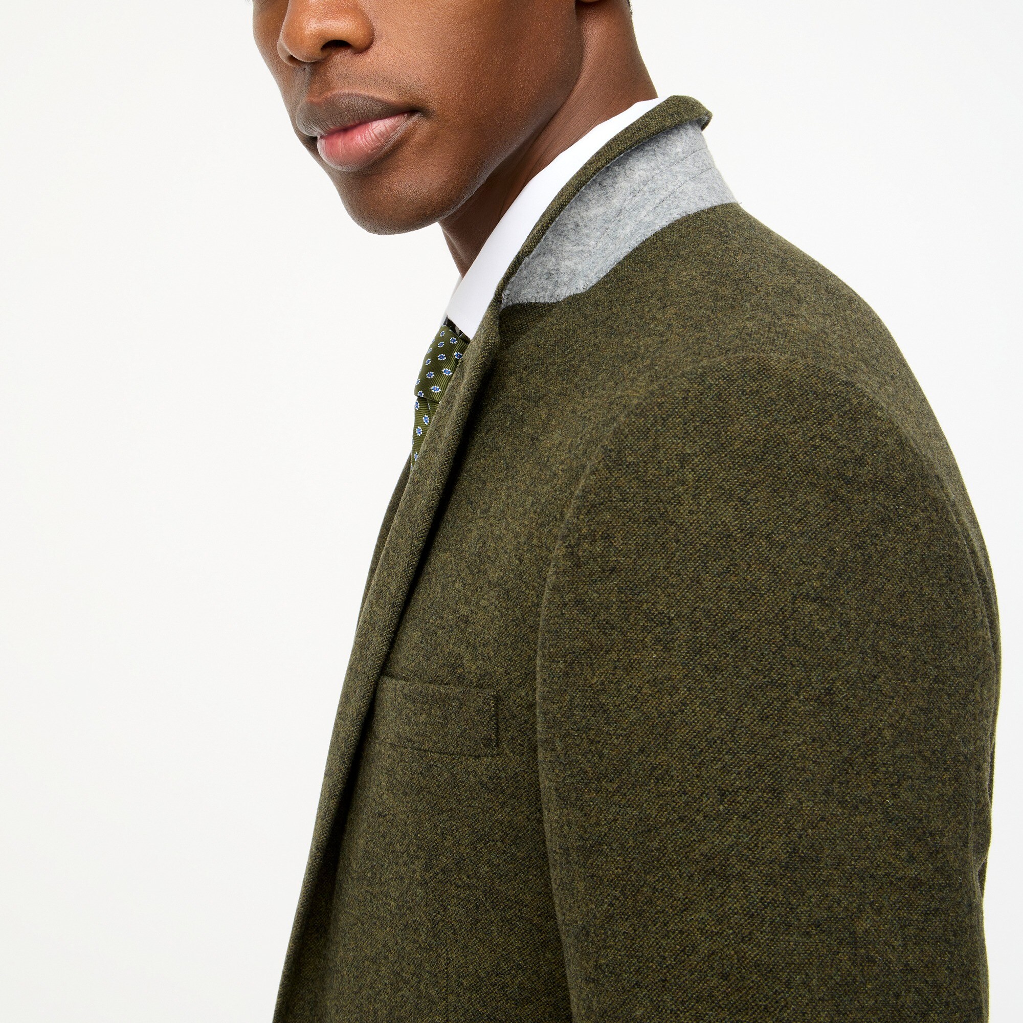Slim-fit Thompson suit jacket in donegal wool blend