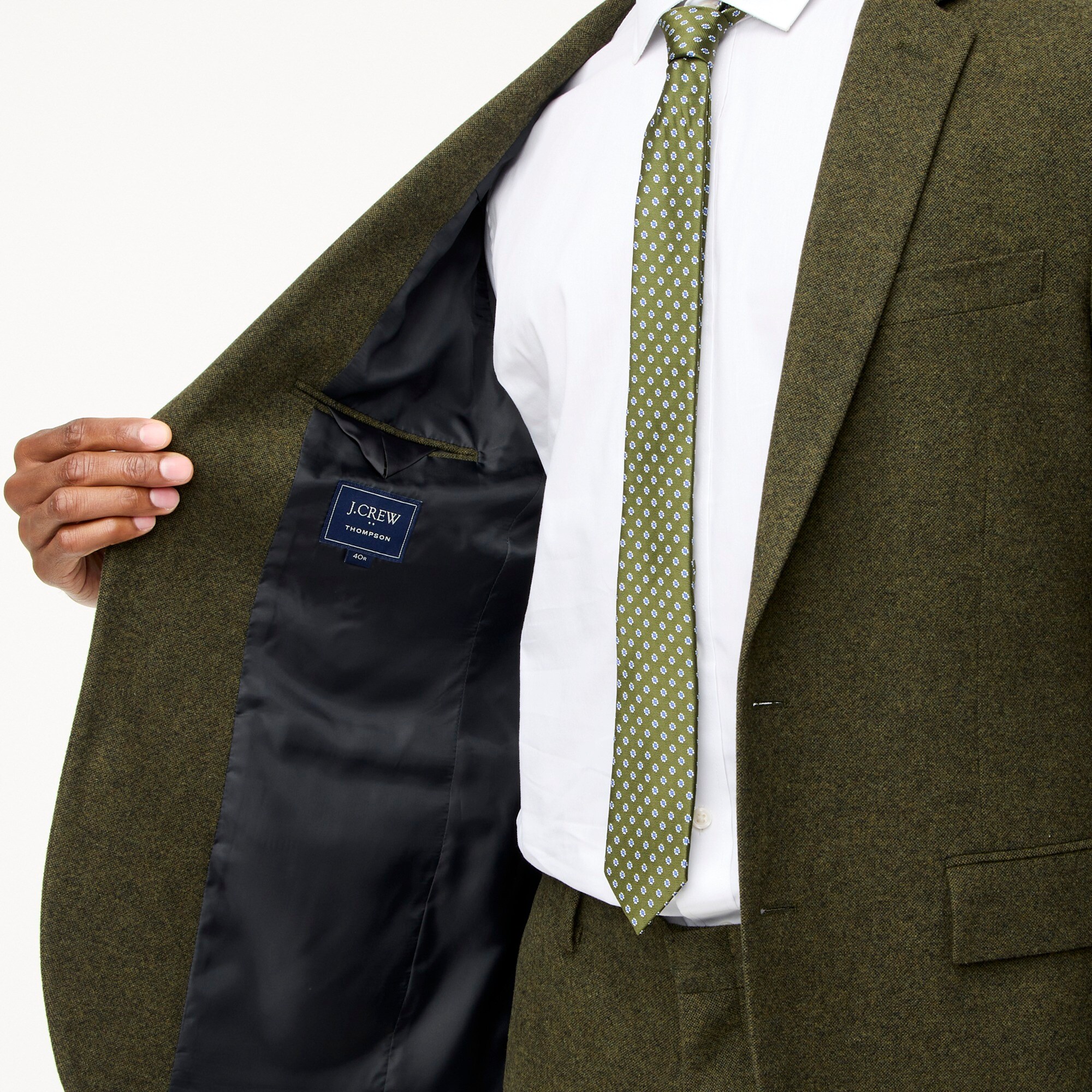 Slim-fit Thompson suit jacket in donegal wool blend