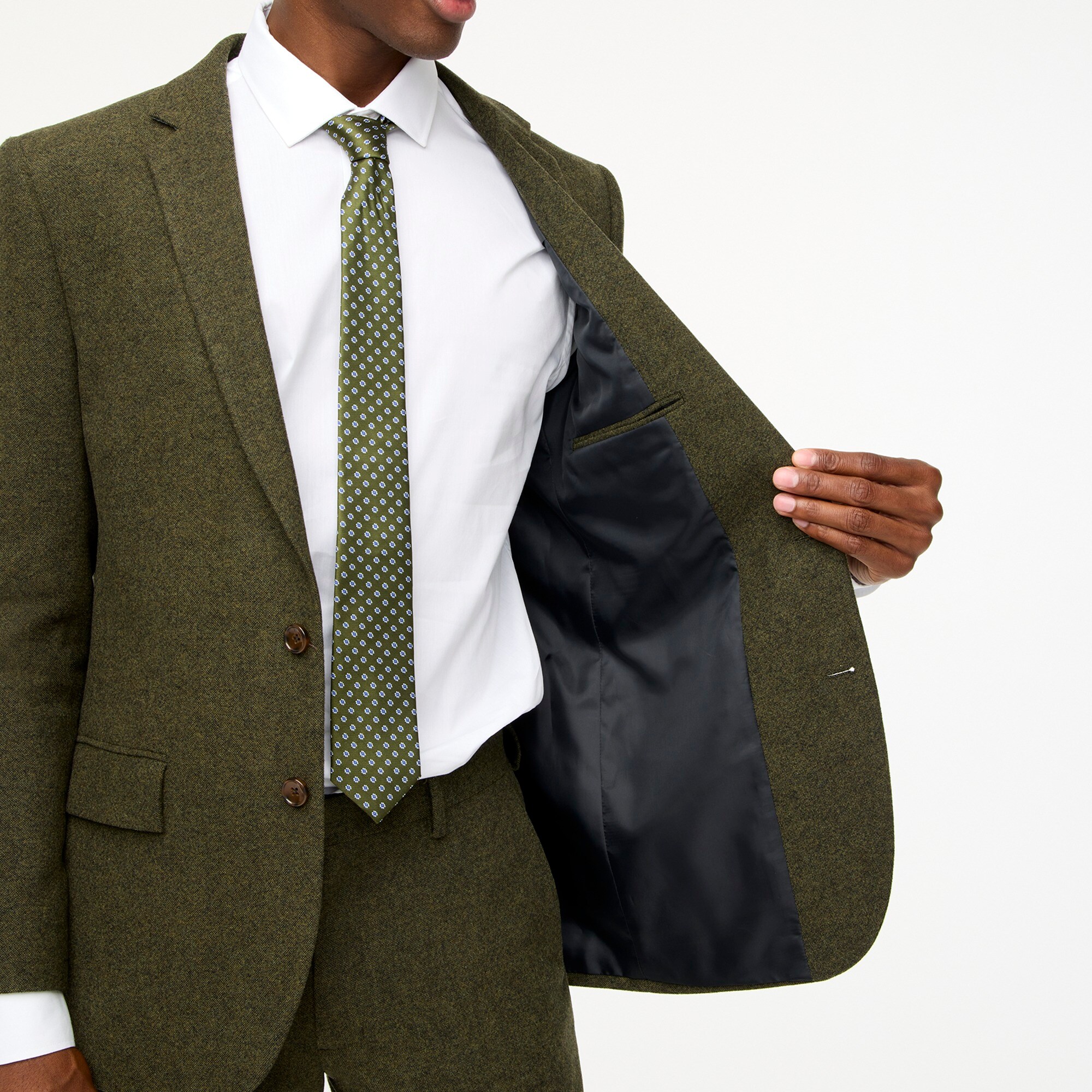 Slim-fit Thompson suit jacket in donegal wool blend