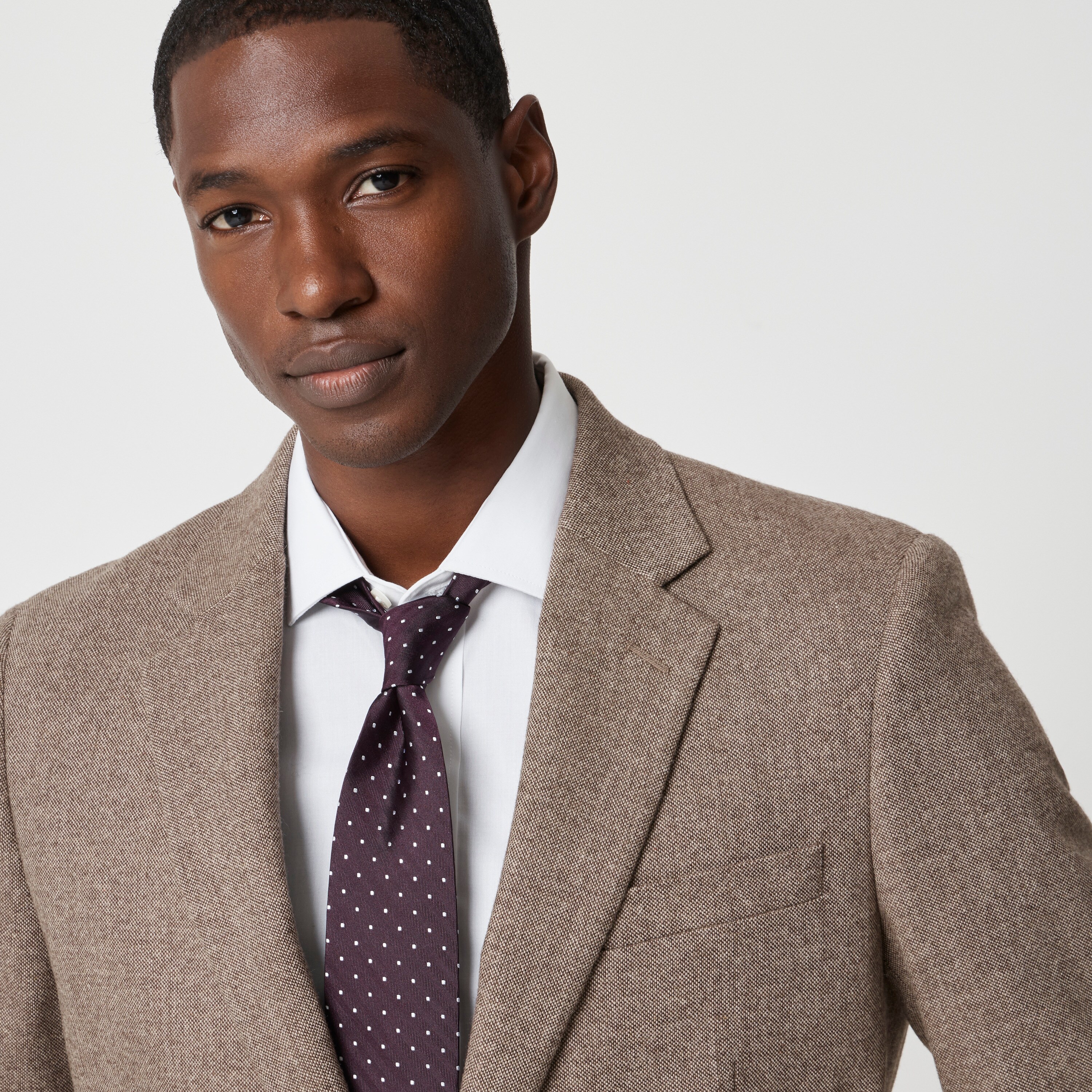 Slim-fit Thompson suit jacket in donegal wool blend