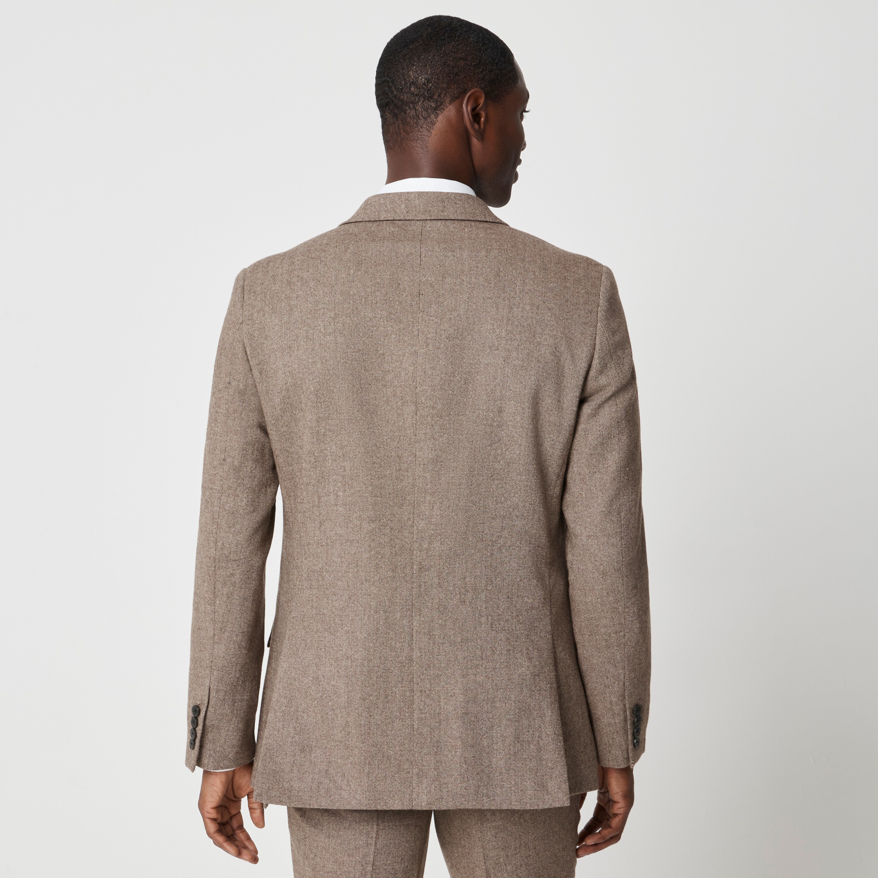 Slim-fit Thompson suit jacket in donegal wool blend