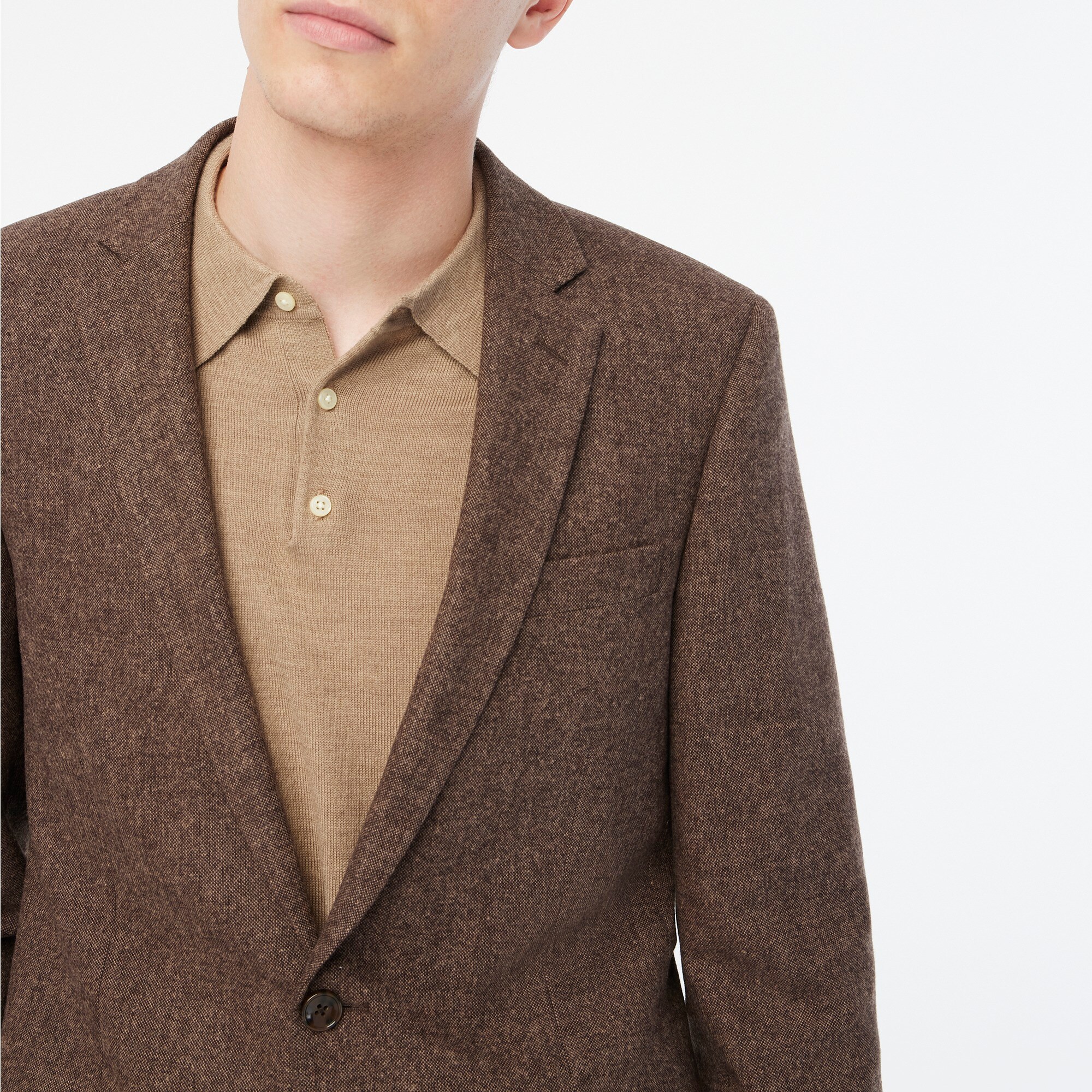 Slim-fit Thompson suit jacket in donegal wool blend