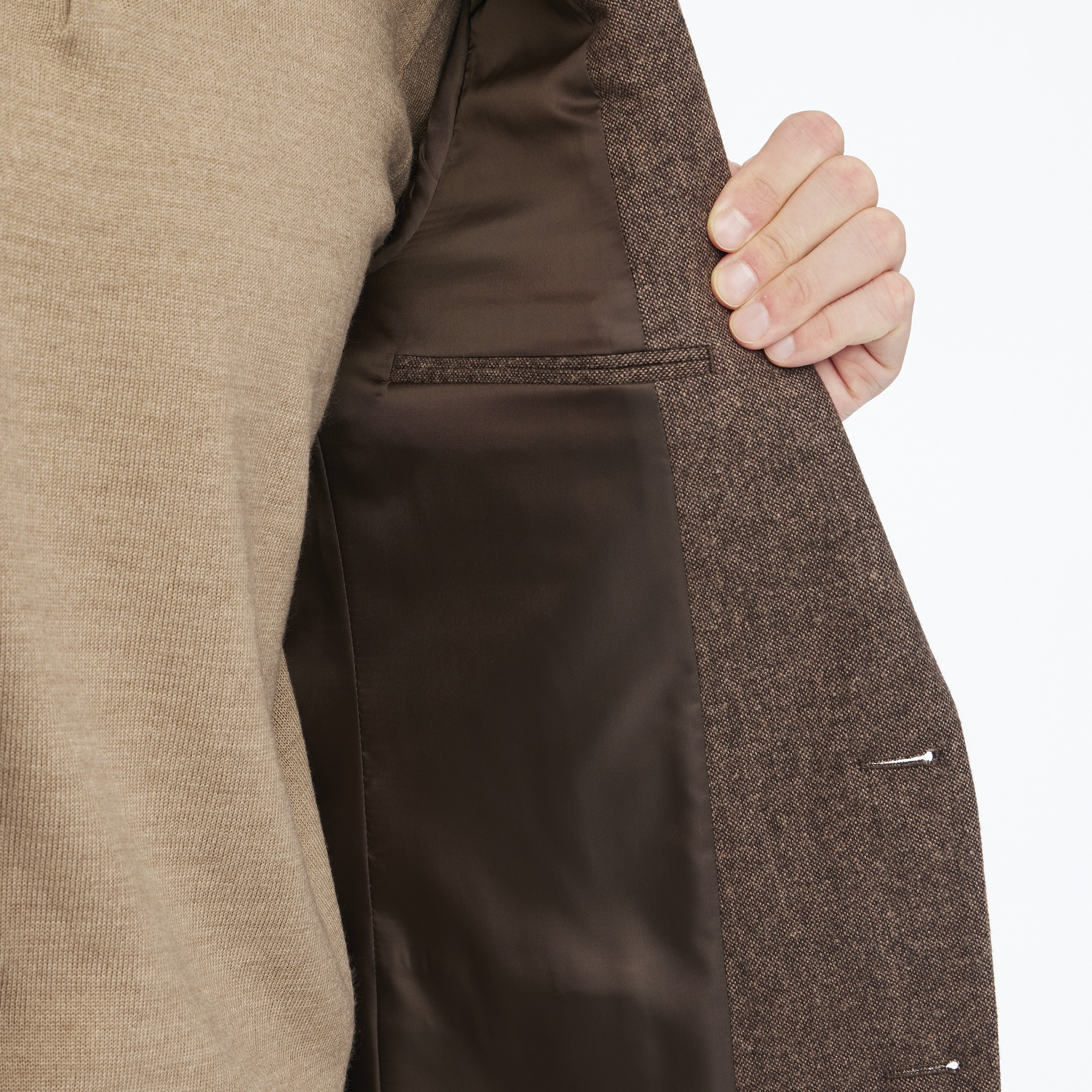 Slim-fit Thompson suit jacket in donegal wool blend