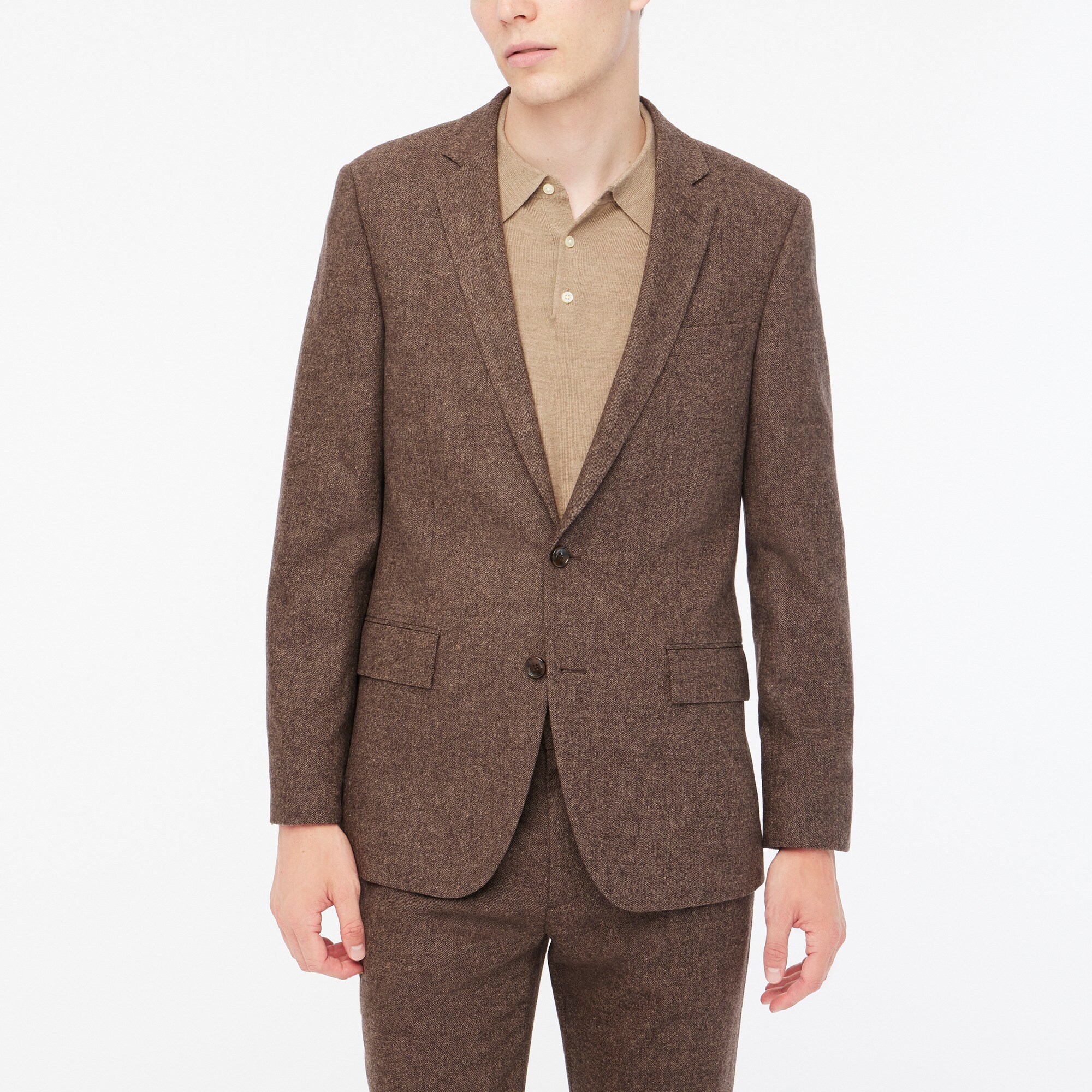 Slim-fit Thompson suit jacket in donegal wool blend
