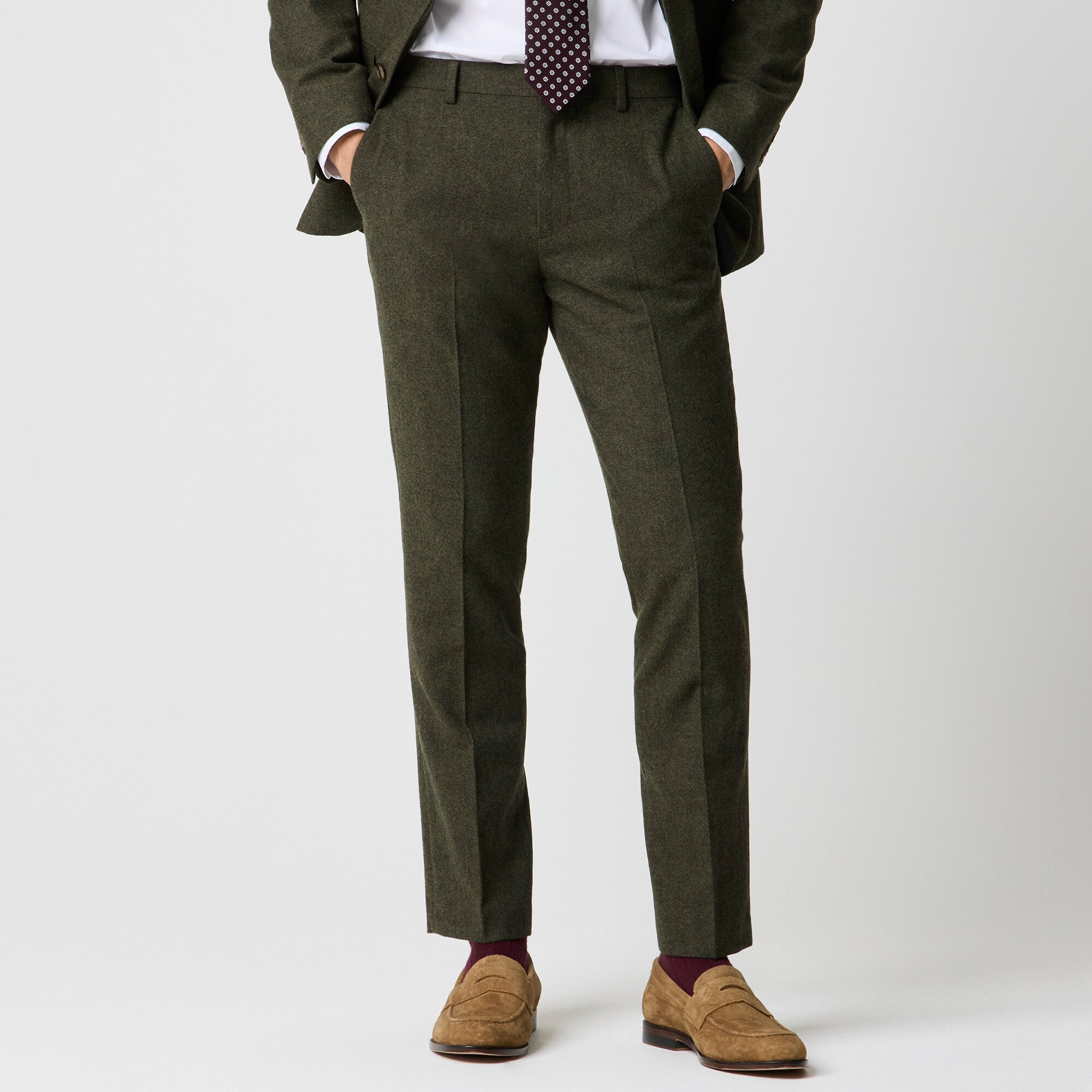 Slim-fit Thompson Suit Pant In Donegal Wool Blend For Men | Factory