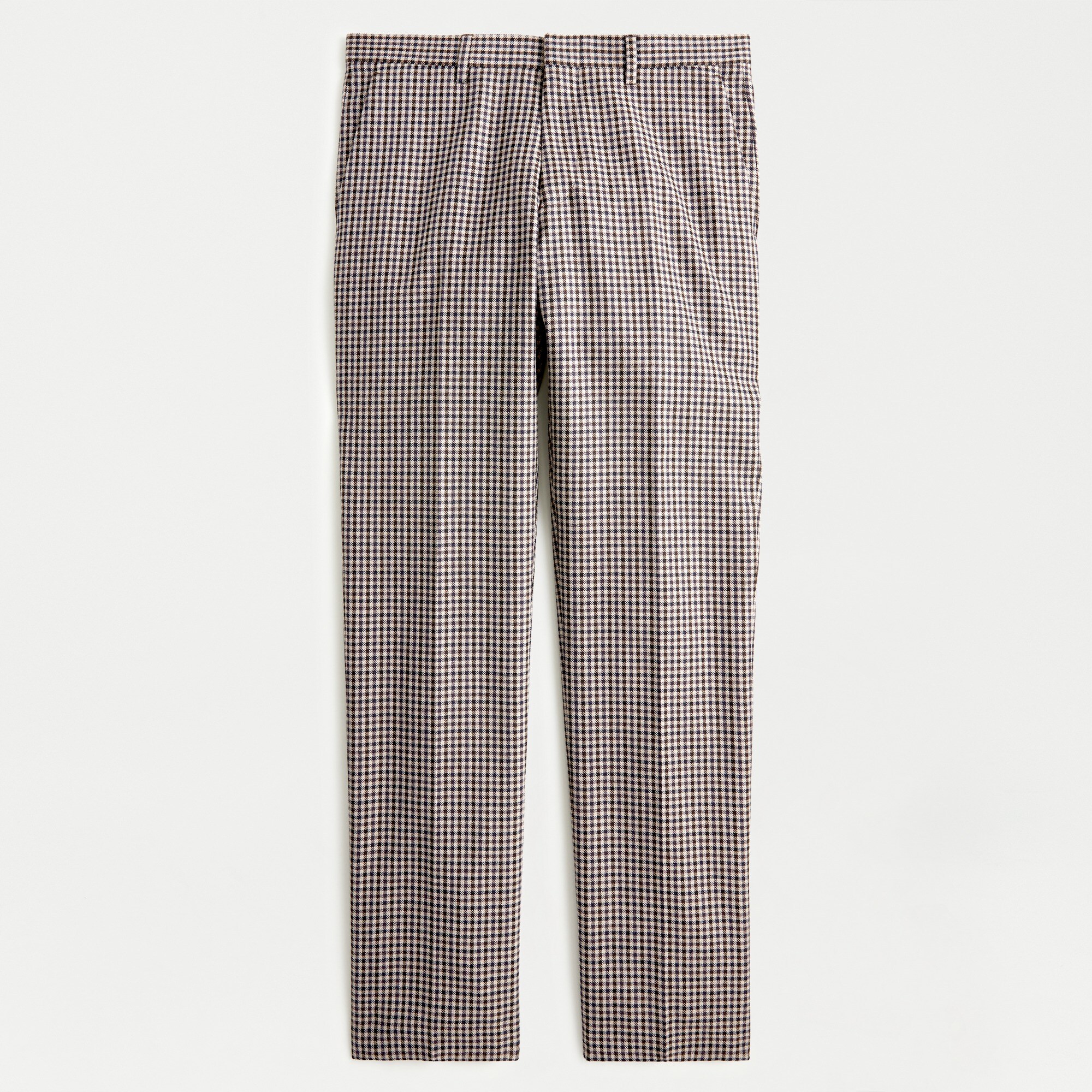 Ludlow Slim-fit unstructured suit pant in houndstooth English wool-cotton