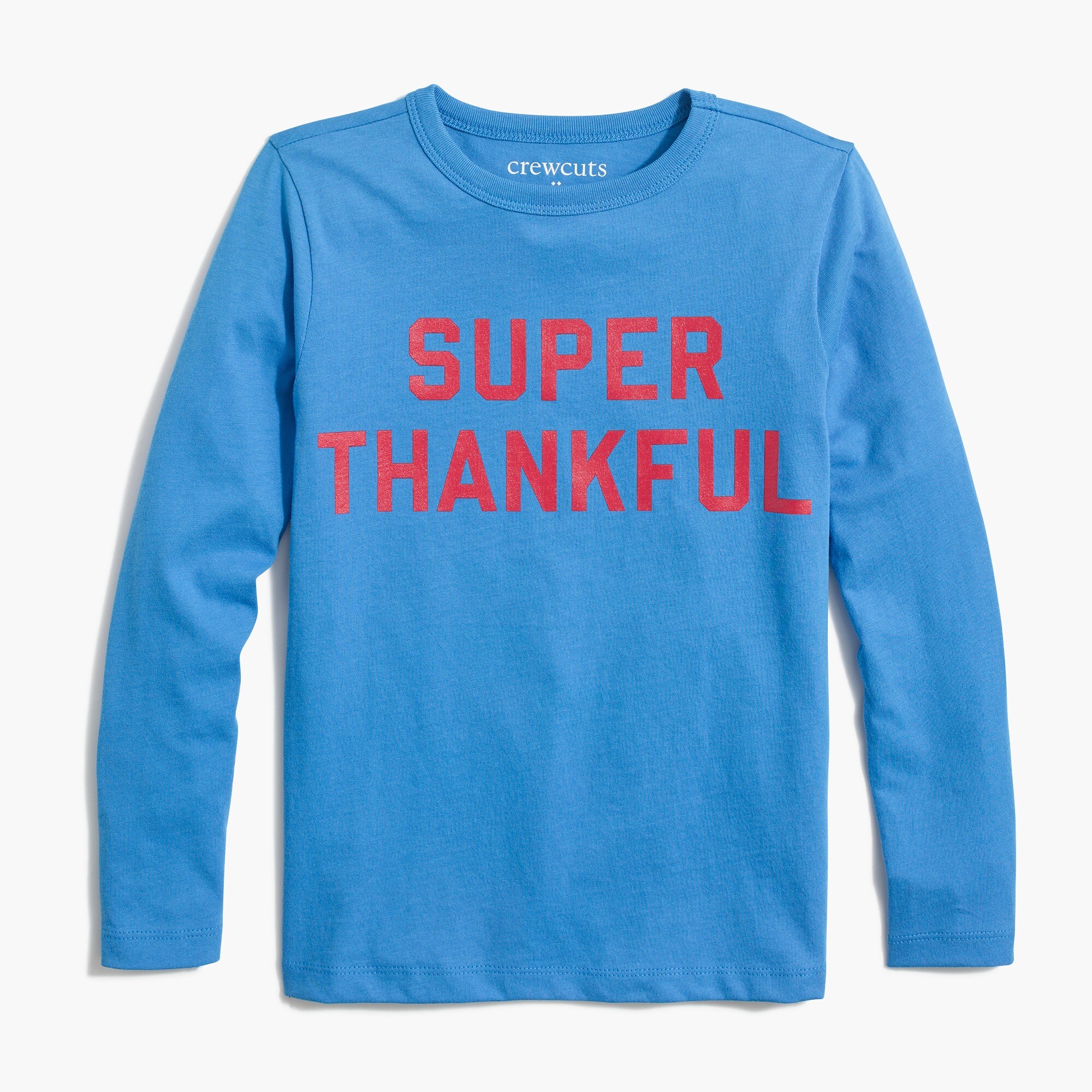 Boys' long-sleeve "super thankful" graphic tee
