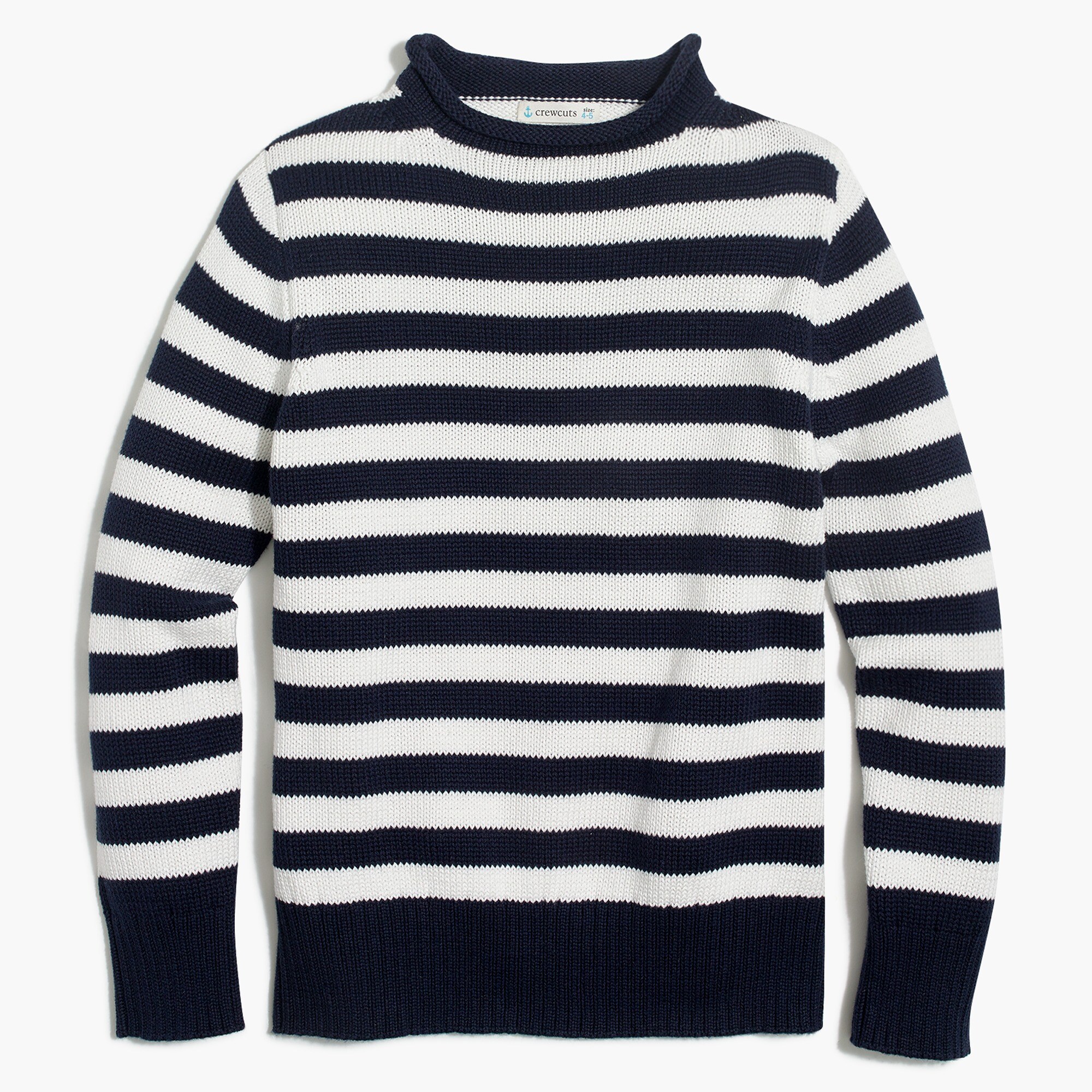 Boys' striped cotton rollneck™ sweater
