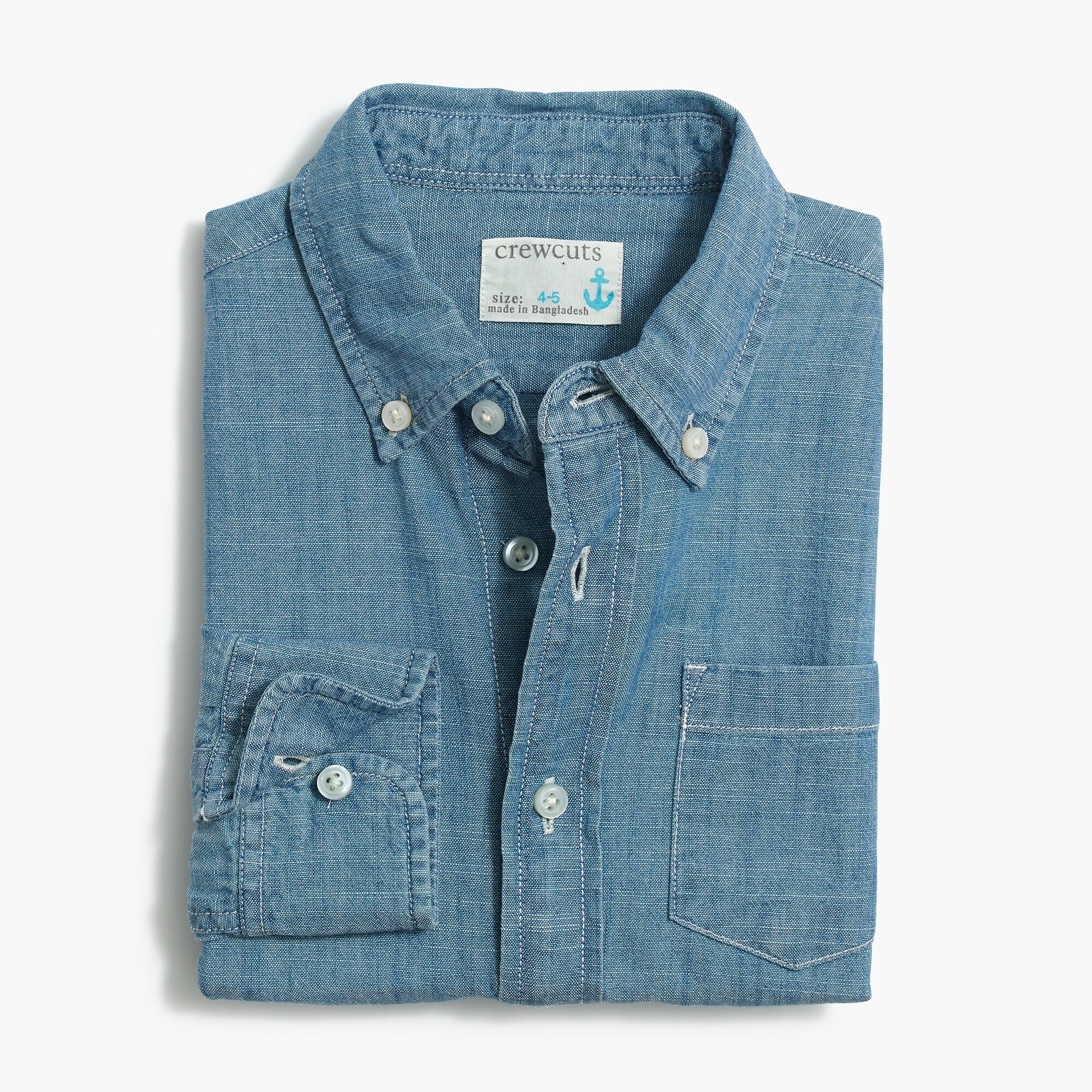 Boys' long-sleeve chambray shirt