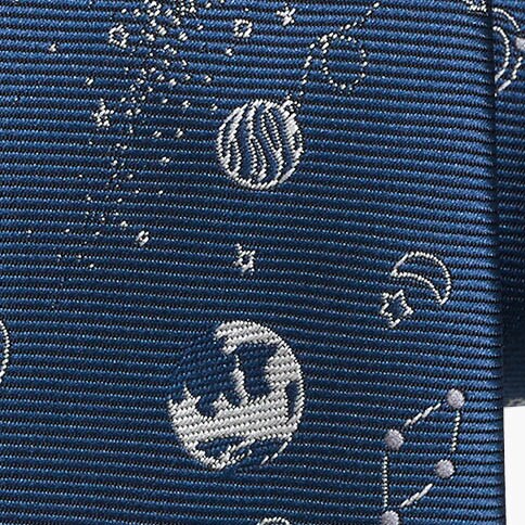 Boys' patterned silk tie NAVY SPACE factory: boys' patterned silk tie for boys