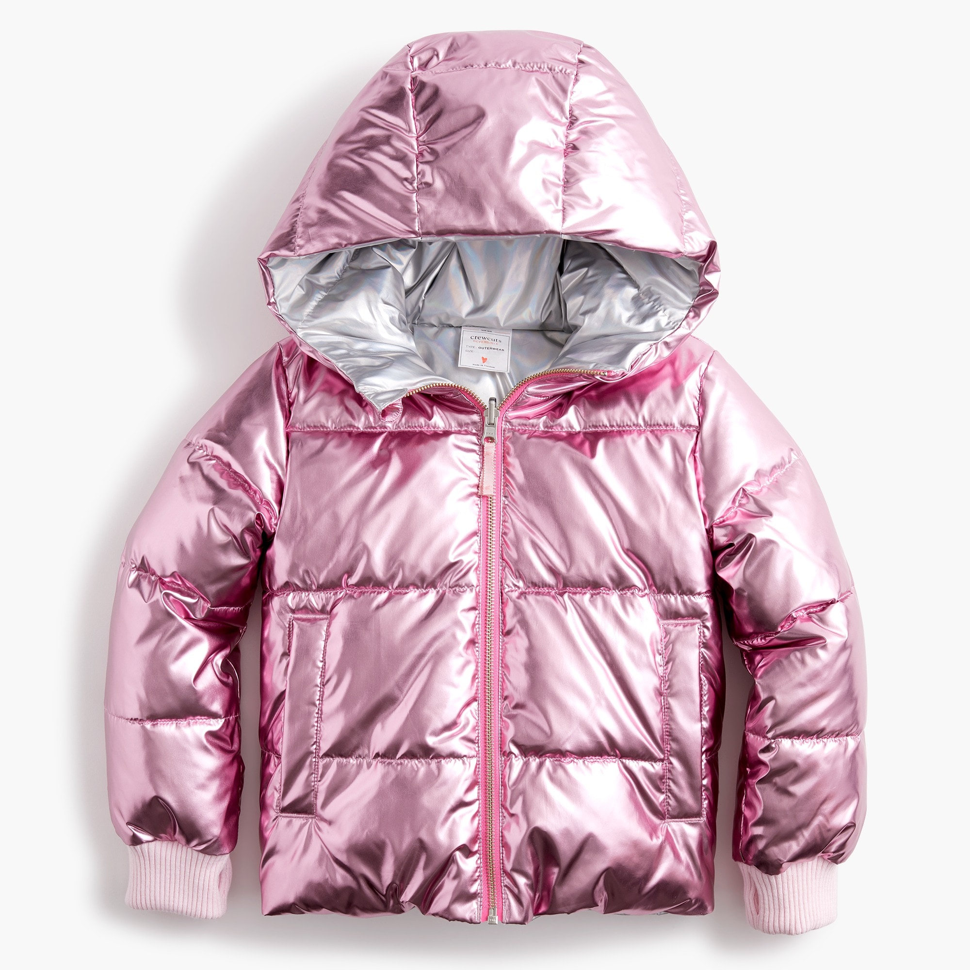 Metallic jacket girl hotsell
