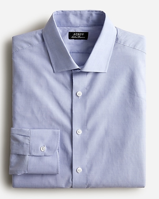  Slim-fit Ludlow Premium fine cotton dress shirt in end-on-end cotton