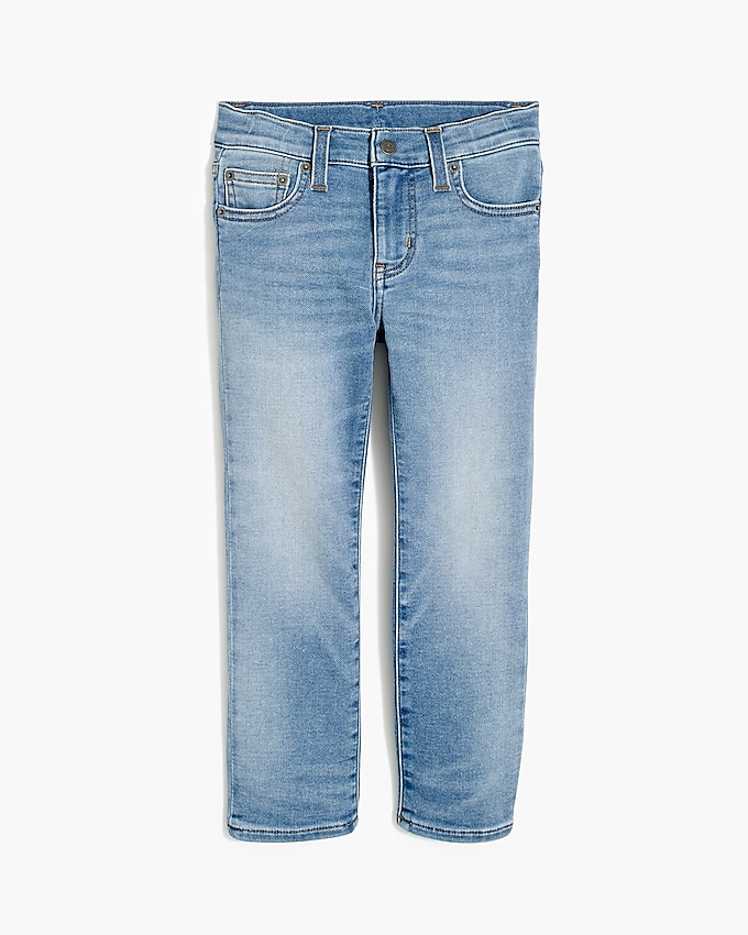 factory: boys&apos; slim-fit flex jean in light wash for boys, right side, view zoomed