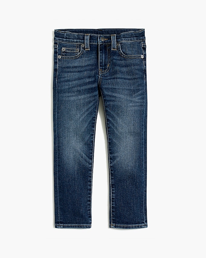 factory: boys&apos; slim-fit flex jean in medium wash for boys, right side, view zoomed