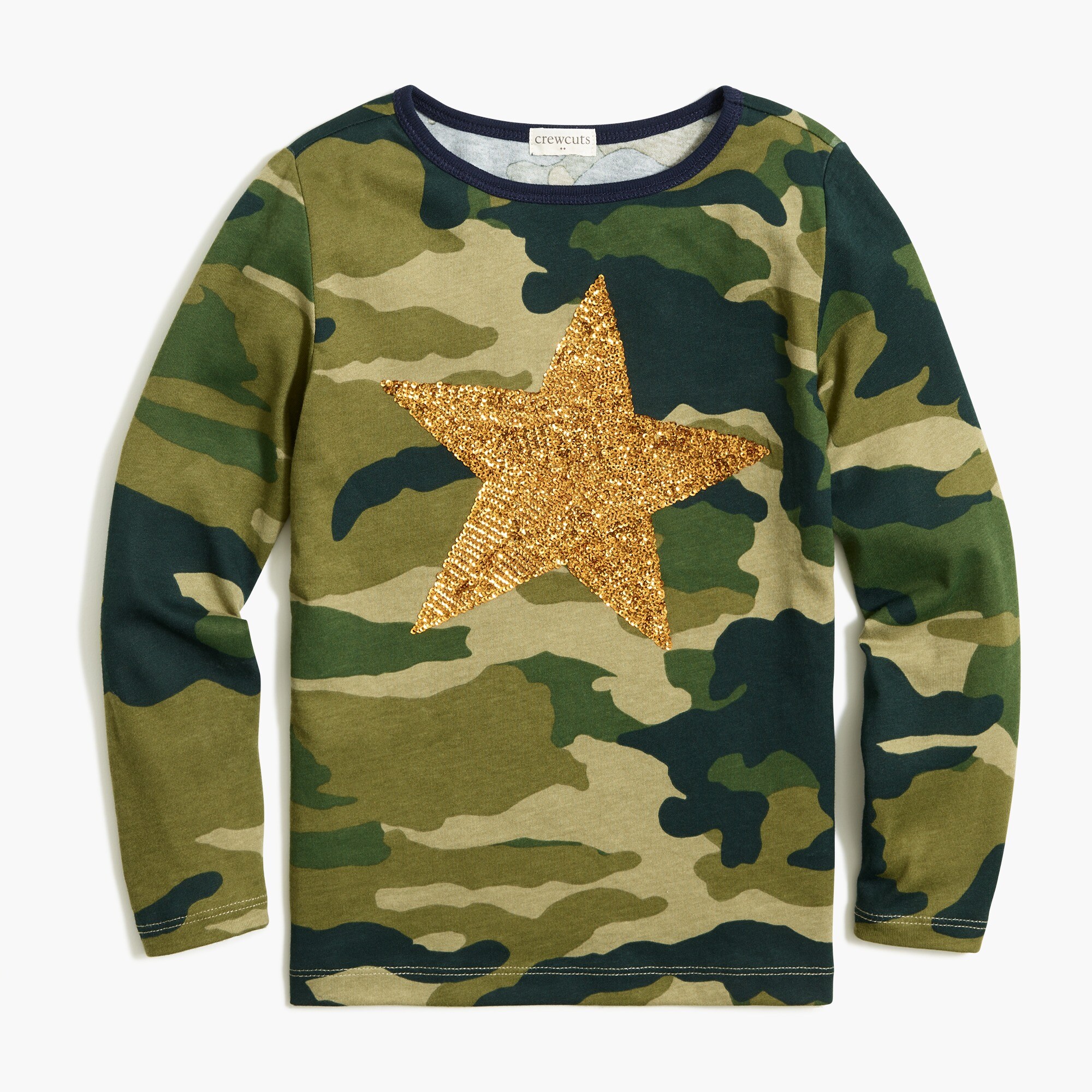 Girls' camo star graphic tee