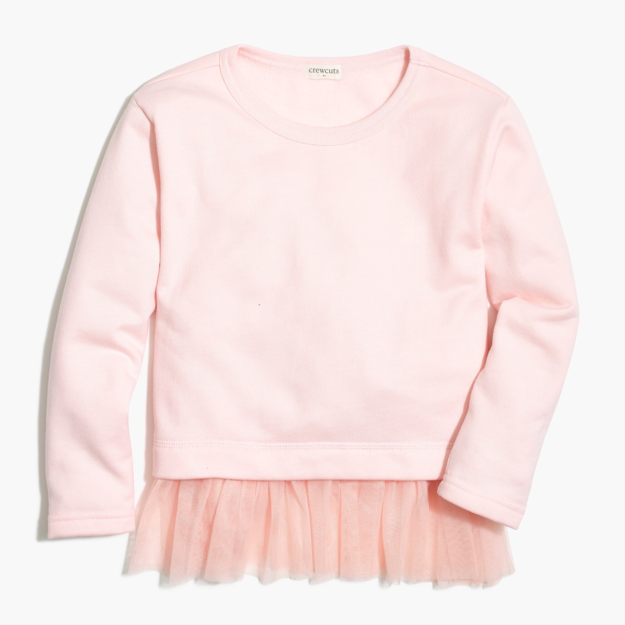 girl's tulle-hem sweatshirt for girls