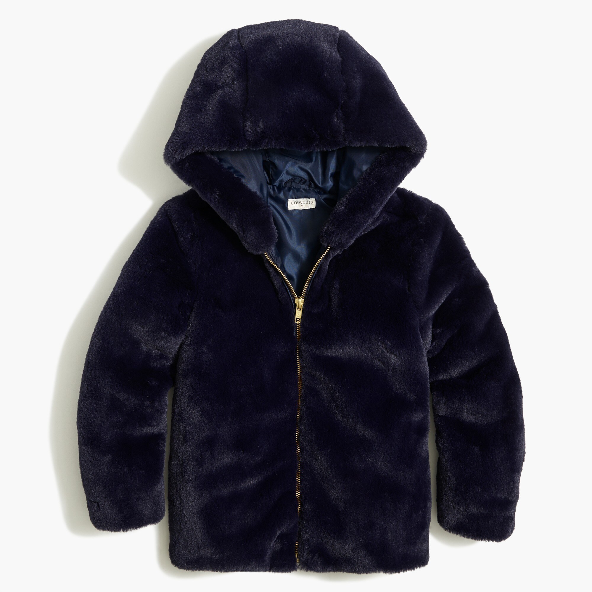 girls' faux-fur full-zip jacket for girls