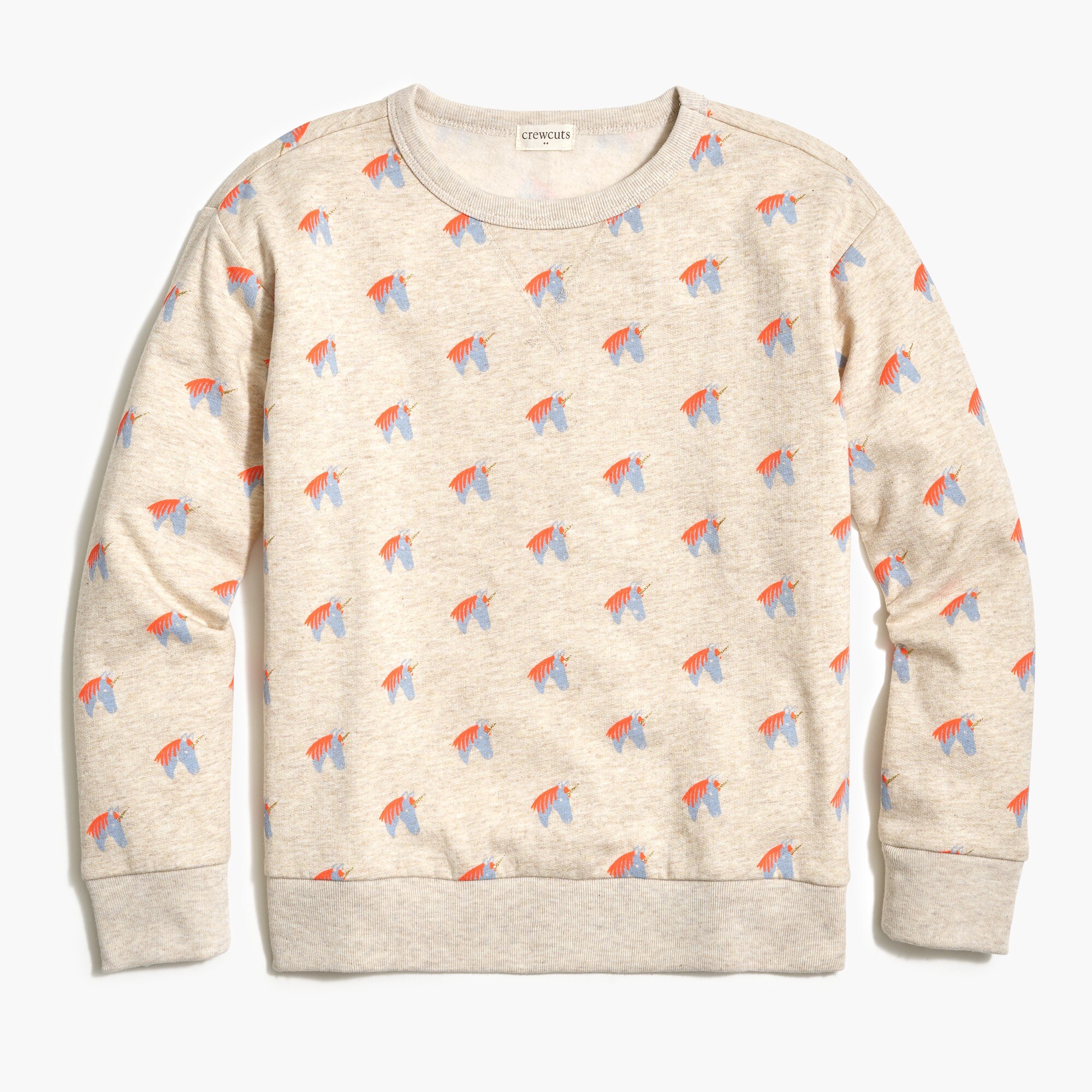 Girls' unicorn crewneck sweatshirt