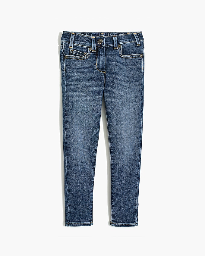 factory: girls&apos; anywhere cozy jean in indigo for girls, right side, view zoomed