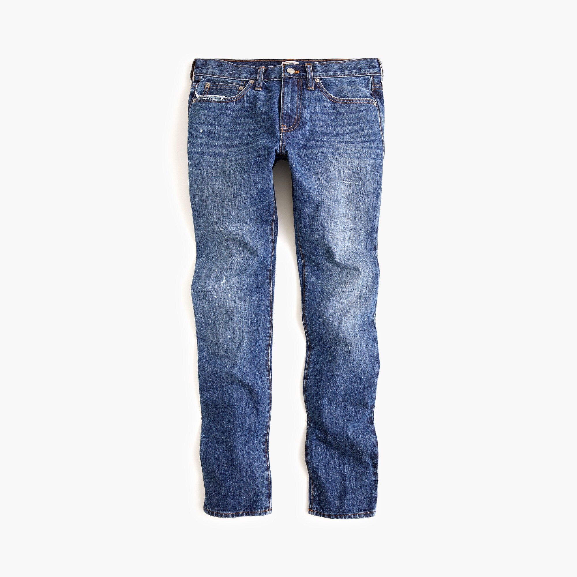 484 Slim-fit rigid jean in indigo shadow wash Japanese denim