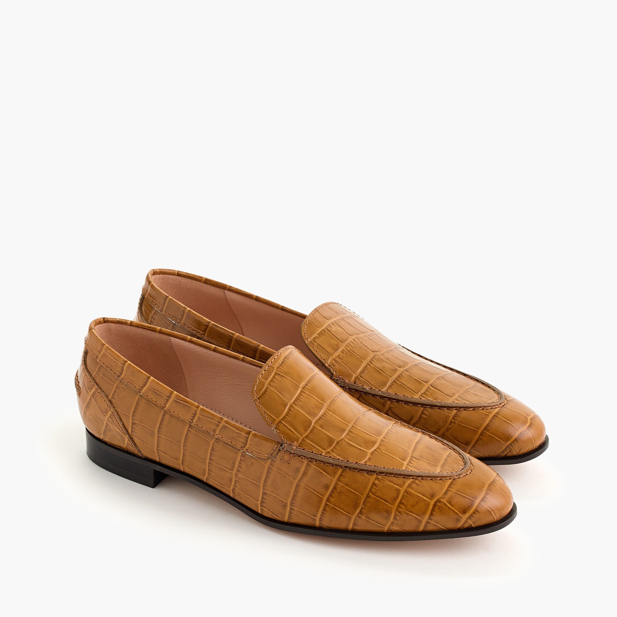 Academy loafers in crocodile-embossed leather