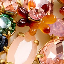 Botanical cluster statement necklace PALE BLUSH botanical cluster statement necklace for women