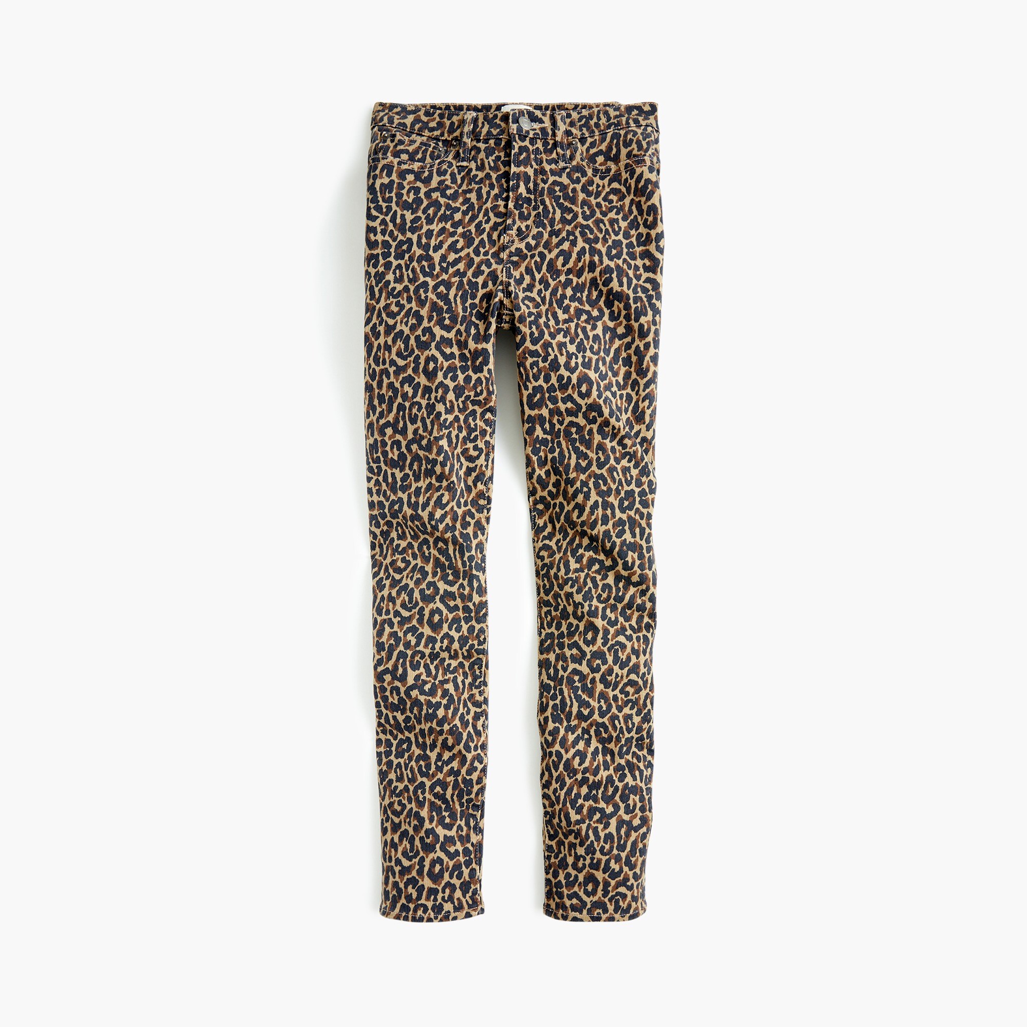 10" highest-rise toothpick jean in leopard print