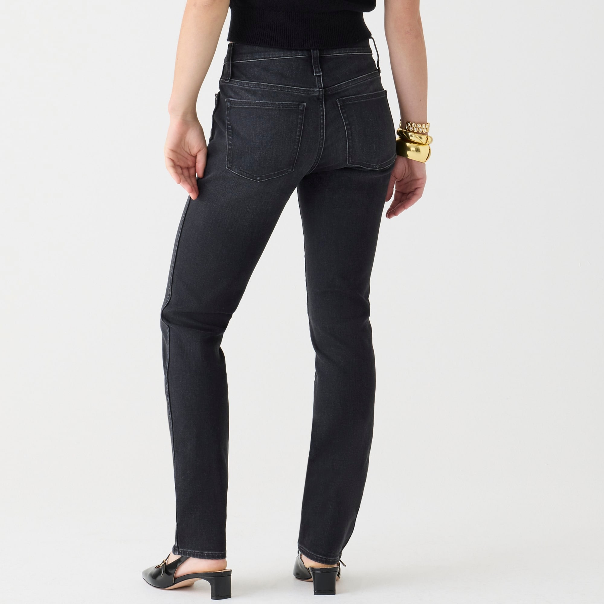 9" mid-rise vintage slim-straight jean in Charcoal wash