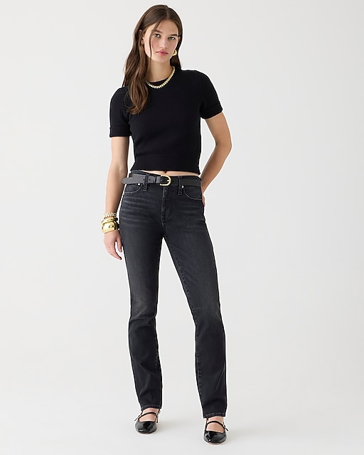 womens 9" mid-rise vintage slim-straight jean in Charcoal wash