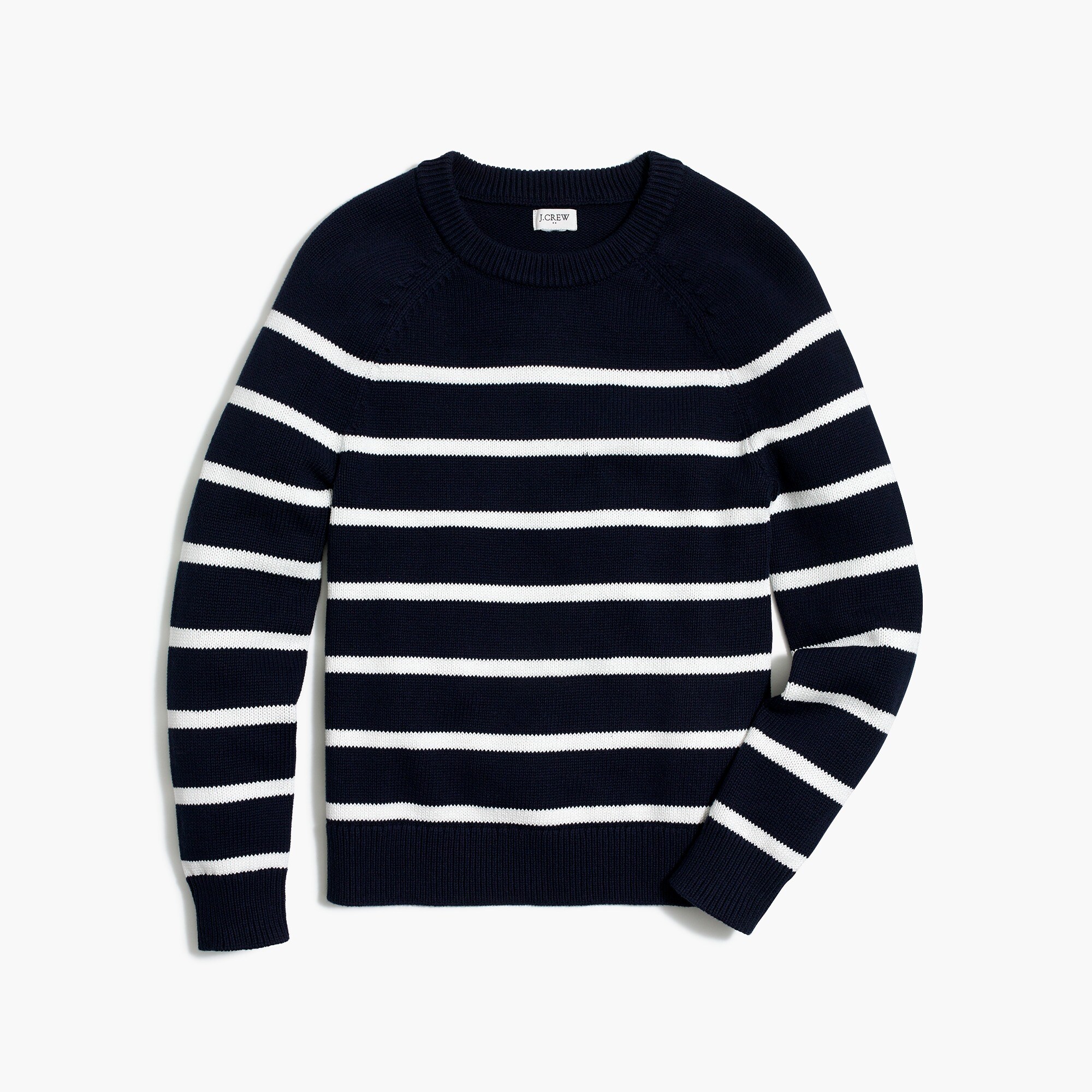 raglan striped sweater for women