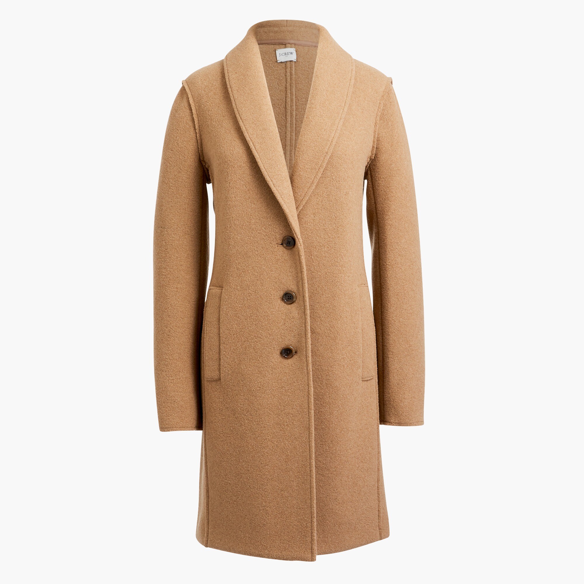 Boiled wool topcoat