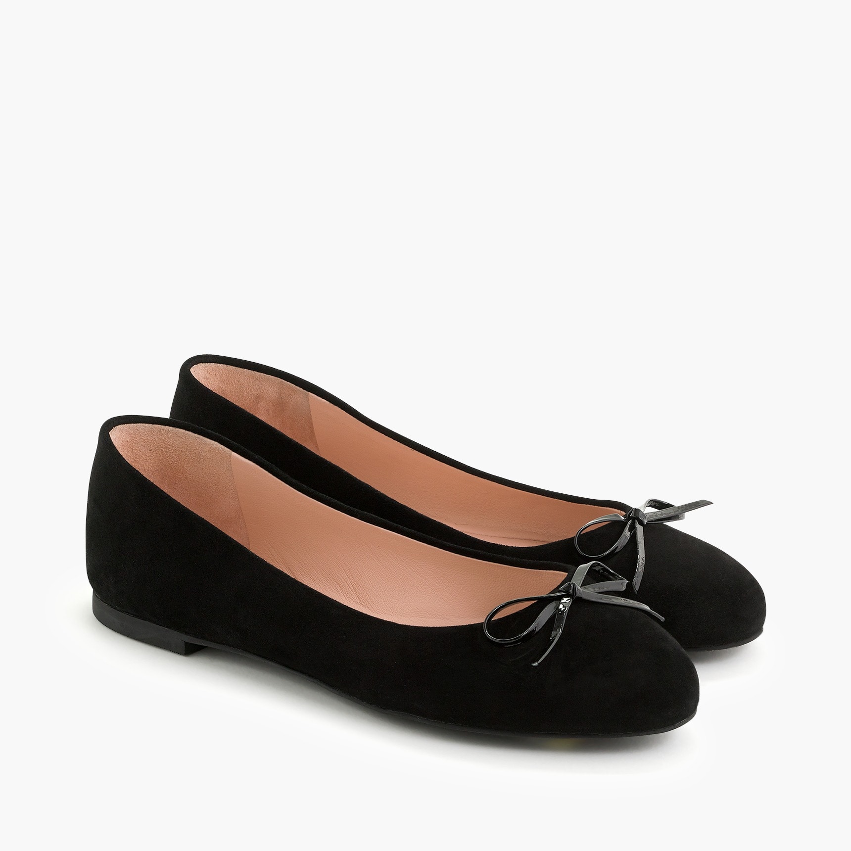 J crew online black suede flats