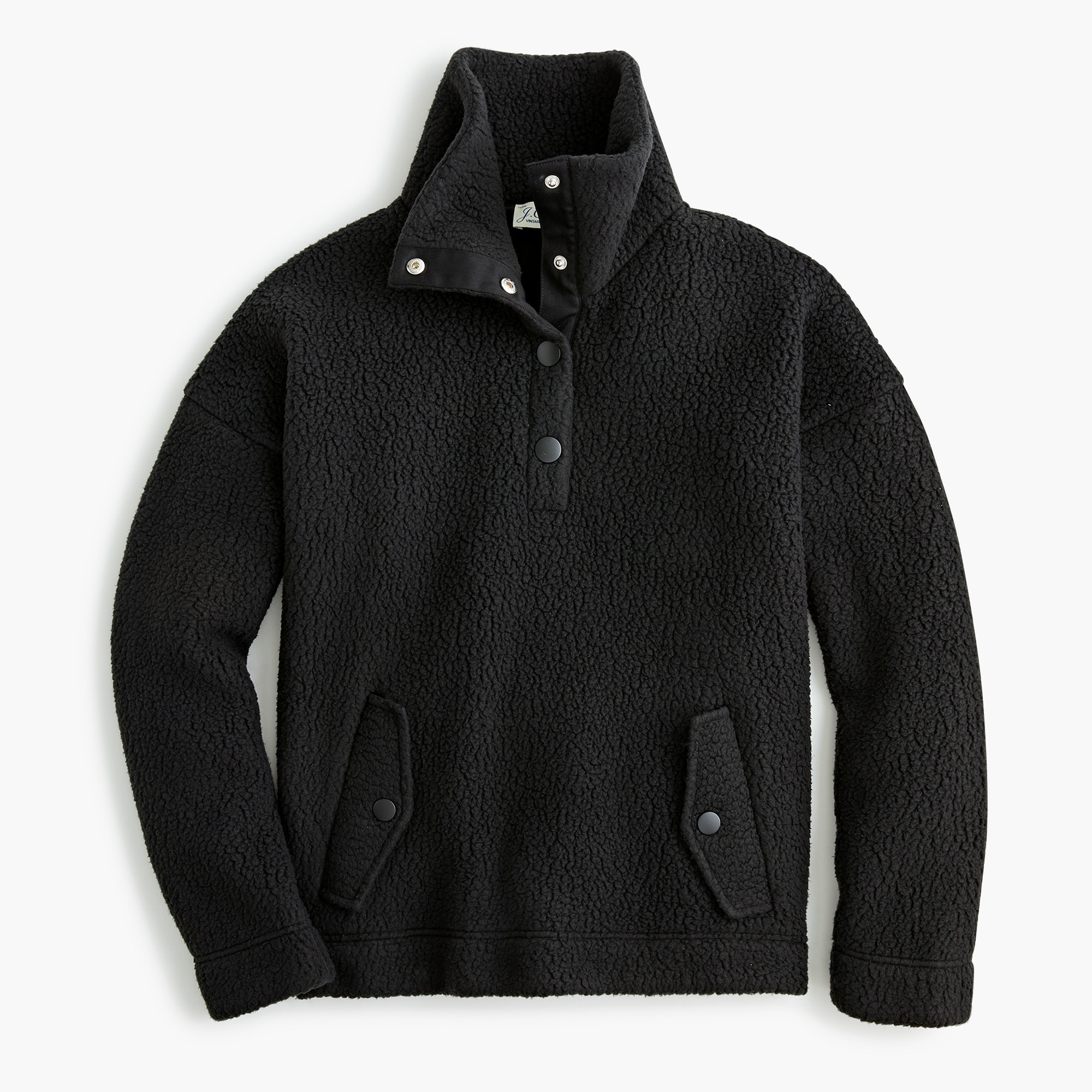 J.Crew Snap collar Sherpa Sweatshirt In Polartec Fleece For Women