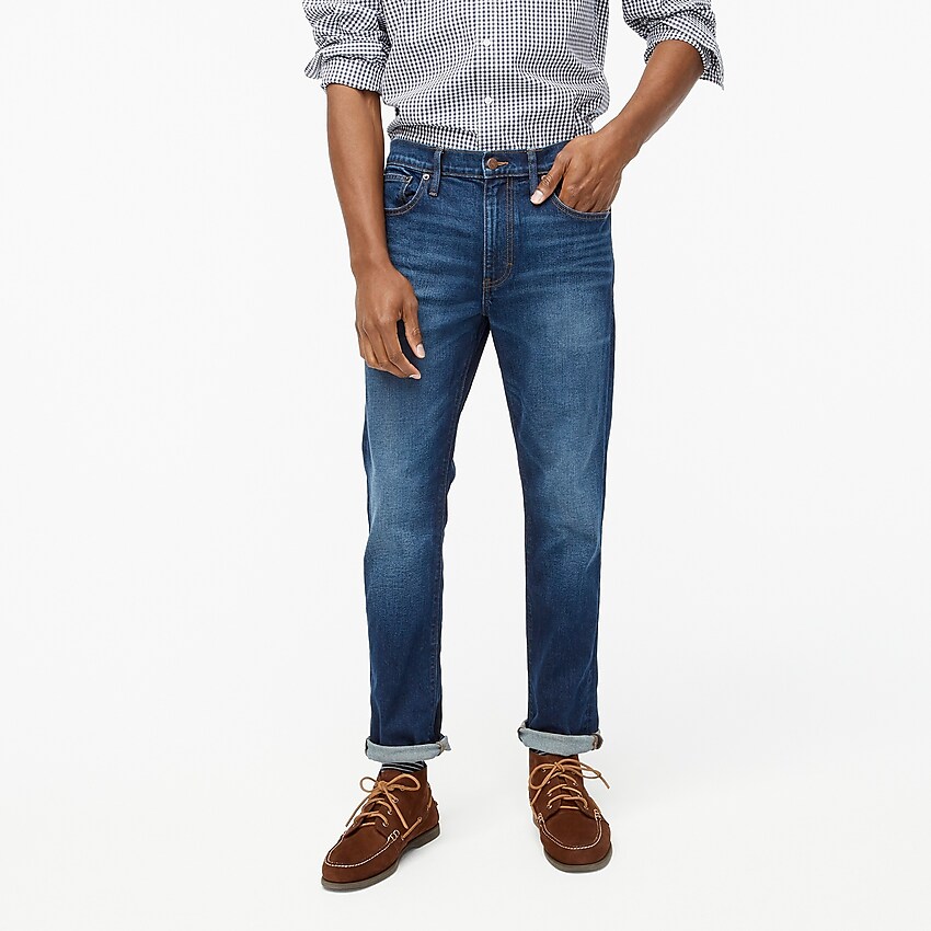 factory: straight-fit jean in signature flex for men, right side, view zoomed