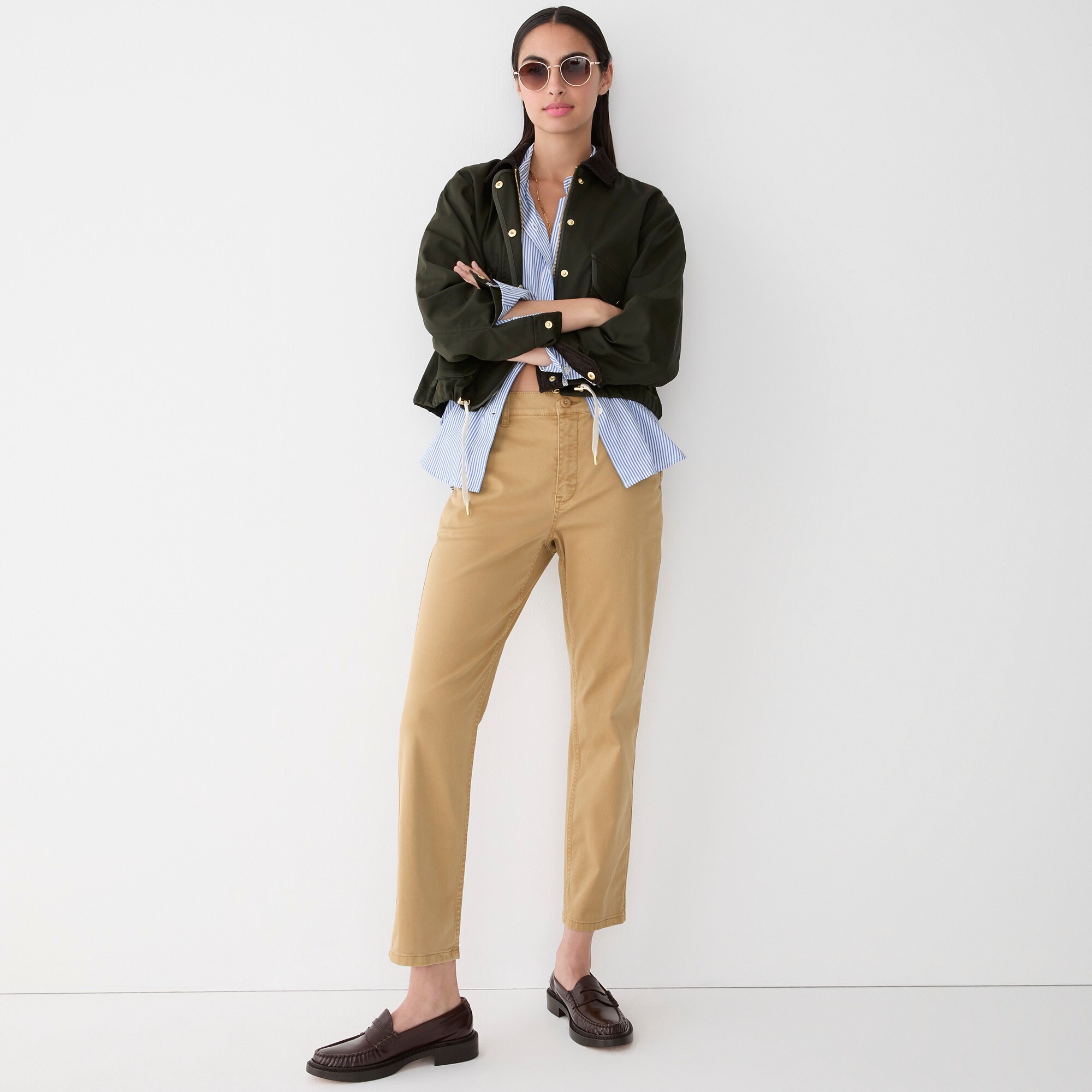 j.crew: vintage slim-straight stretch chino pant for women