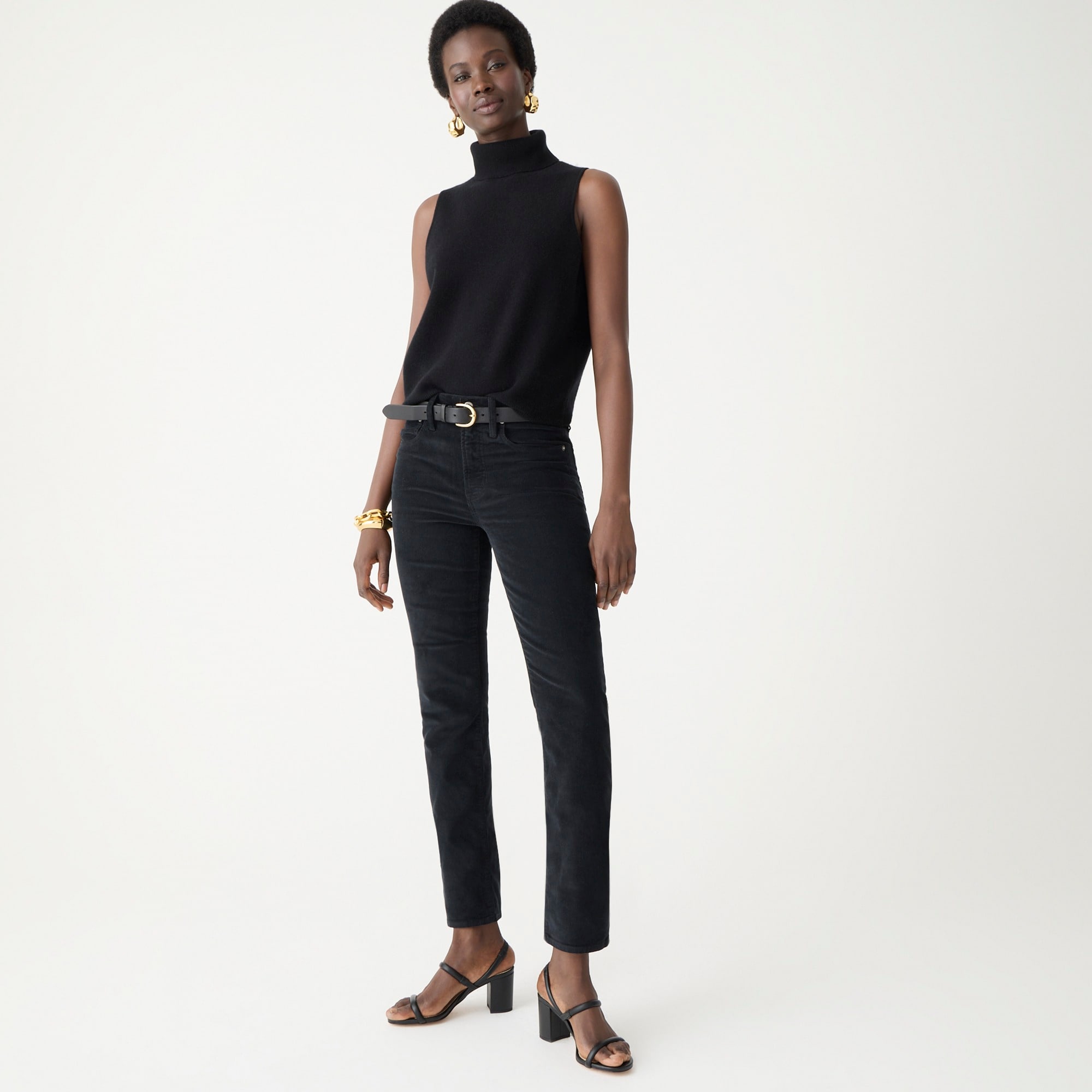 womens Tall vintage slim-straight corduroy pant