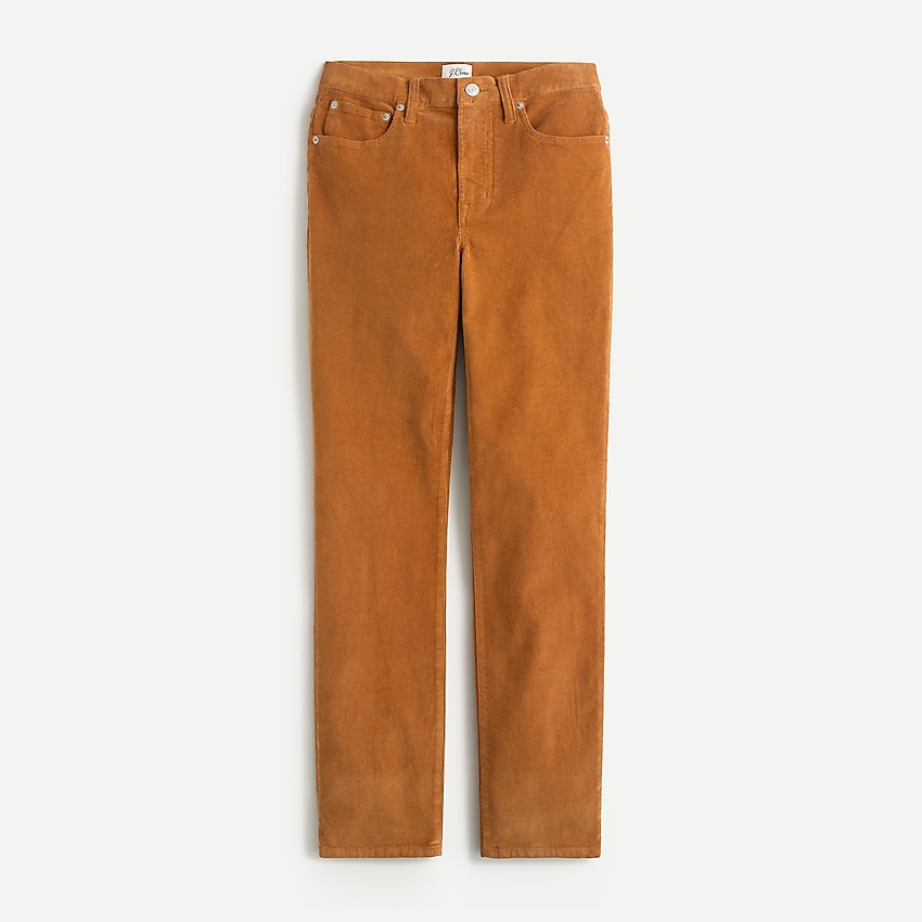 j.crew: vintage straight pant in garment-dyed corduroy for women, right side, view zoomed
