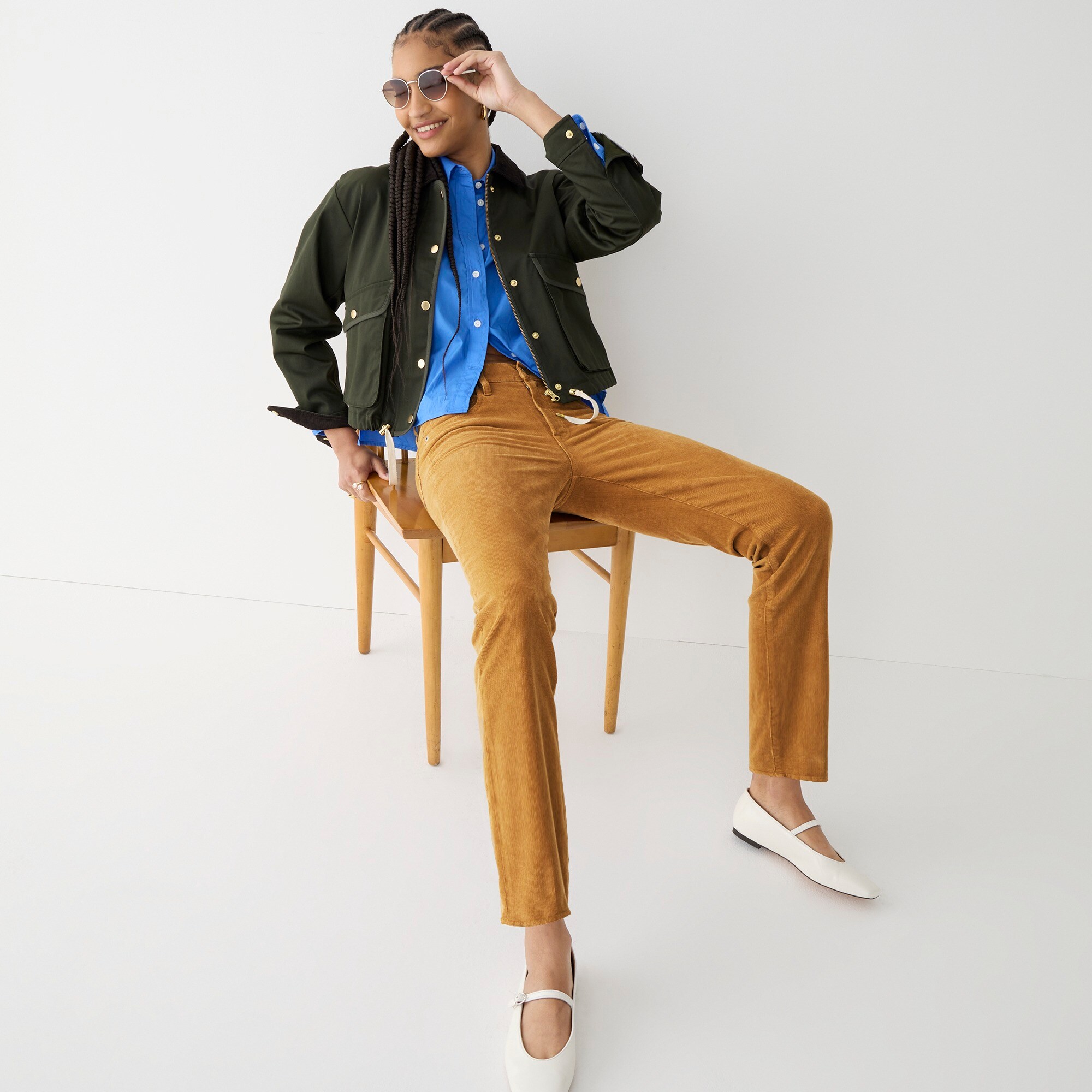 Vintage slim-straight corduroy pant
