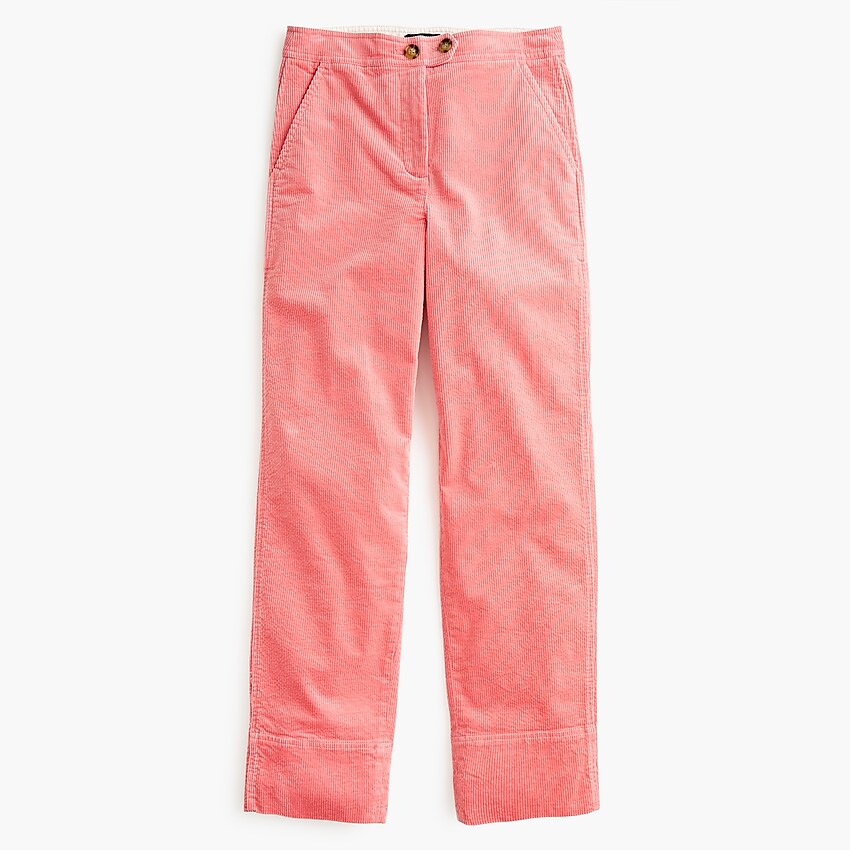 j.crew: stovepipe pant in corduroy, right side, view zoomed