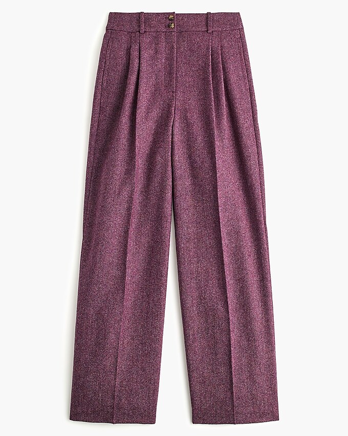 J.Crew: Wide-leg Pleated Pant In Wool For Women J.Crew: Wide-leg Pleated Pant In Wool For Women