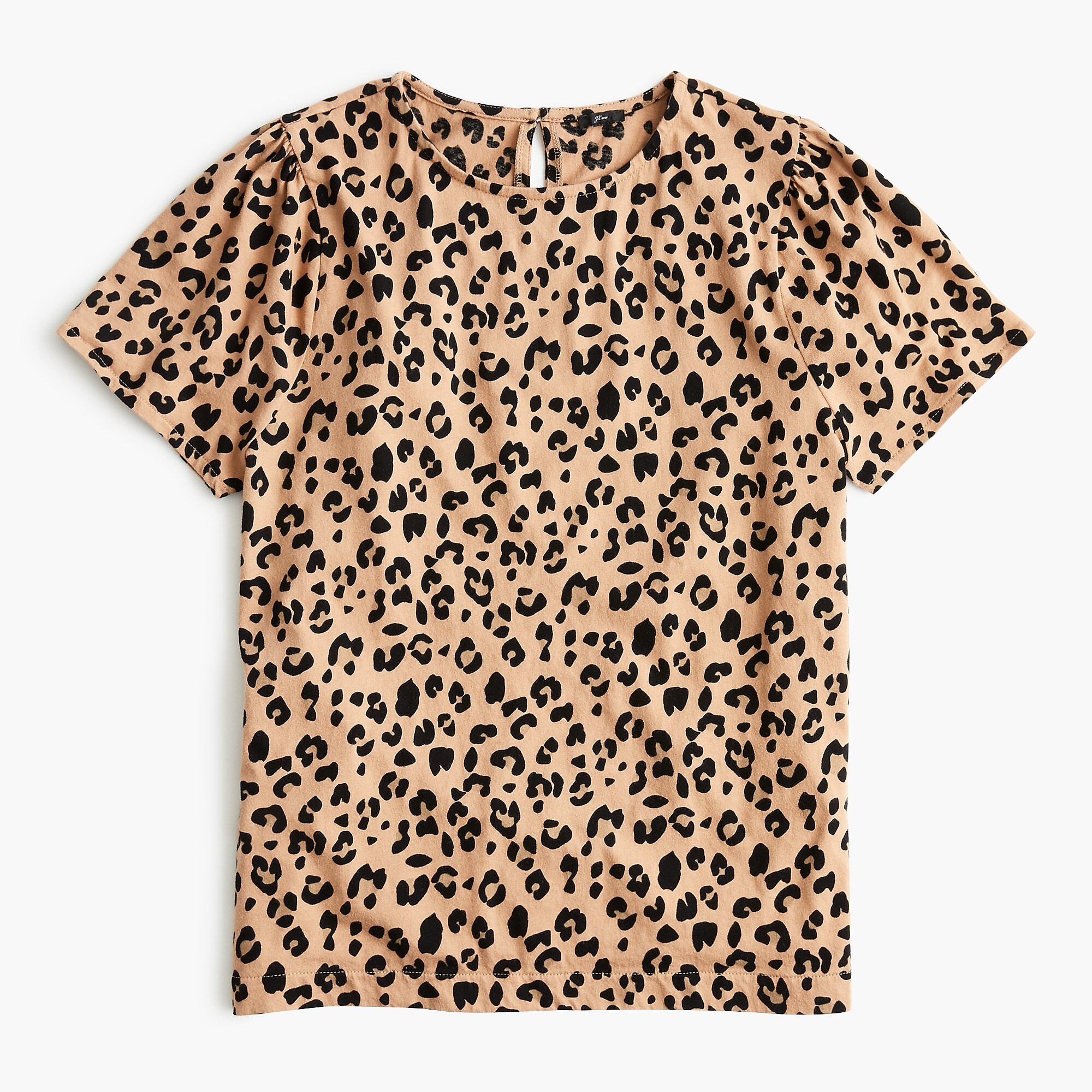 J.Crew: Puff Sleeve Top In Leopard