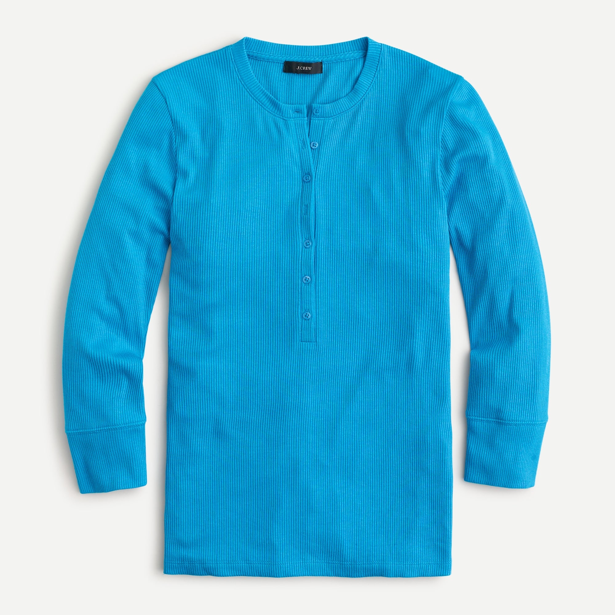 women's ribbed henley shirt