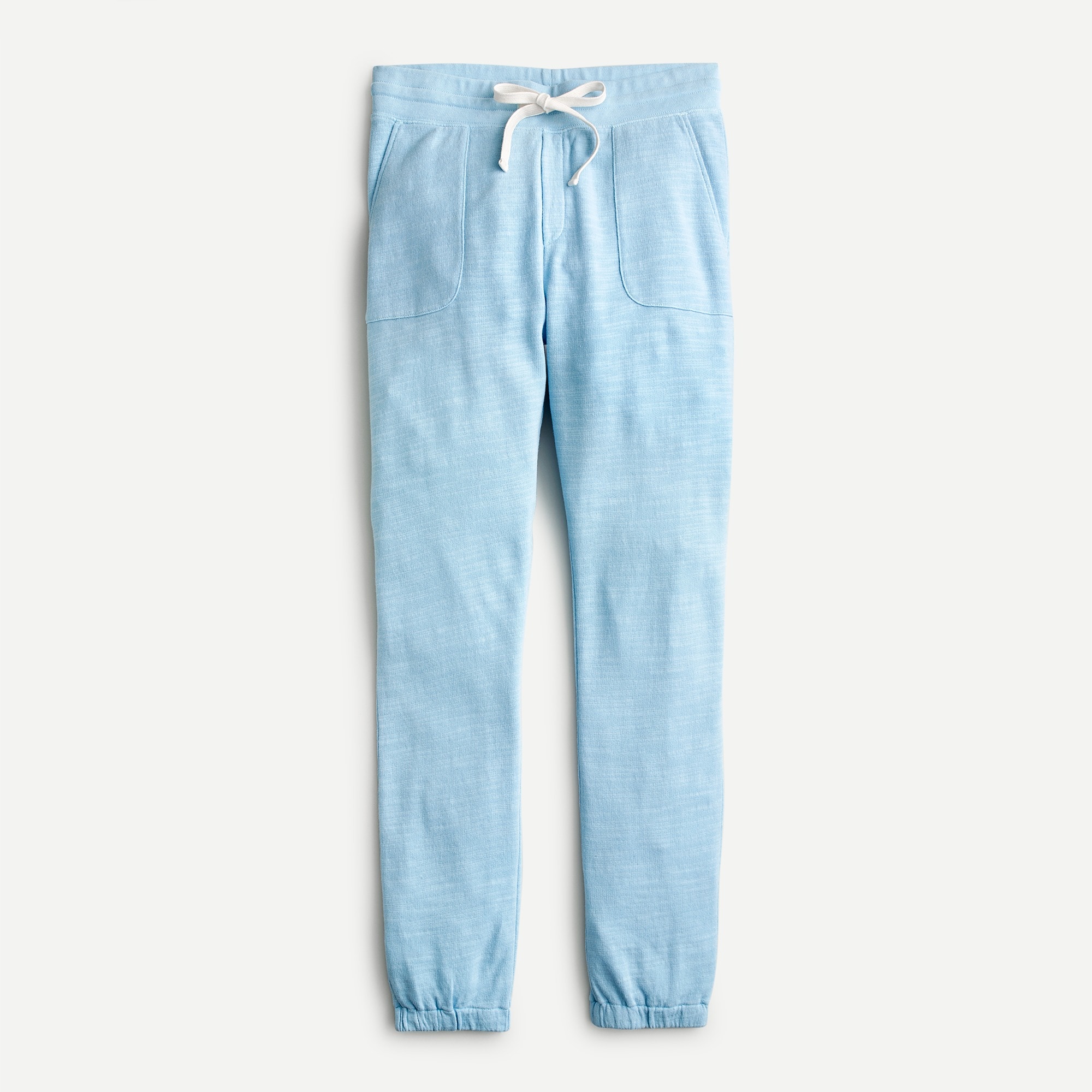 Women Off-white & Blue Relaxed Striped Cotton Joggers at Rs 320