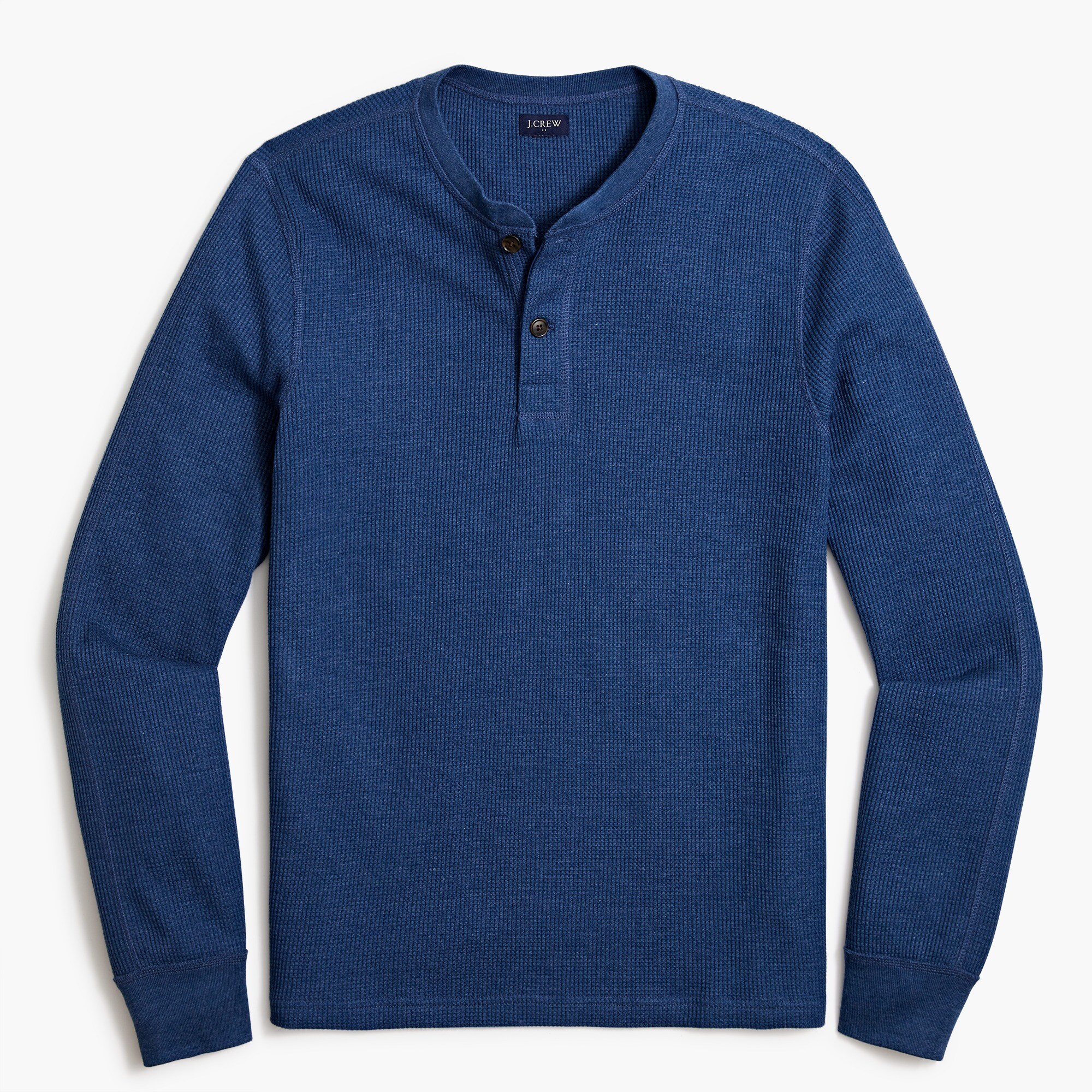 Long-sleeve Thermal Heathered Henley For Men | Factory